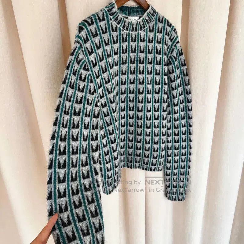 Lanvin Lanvin Green Wool Men's Pullover Sweater . Size US S / EU 44-46 / 1 - 2 Thumbnail