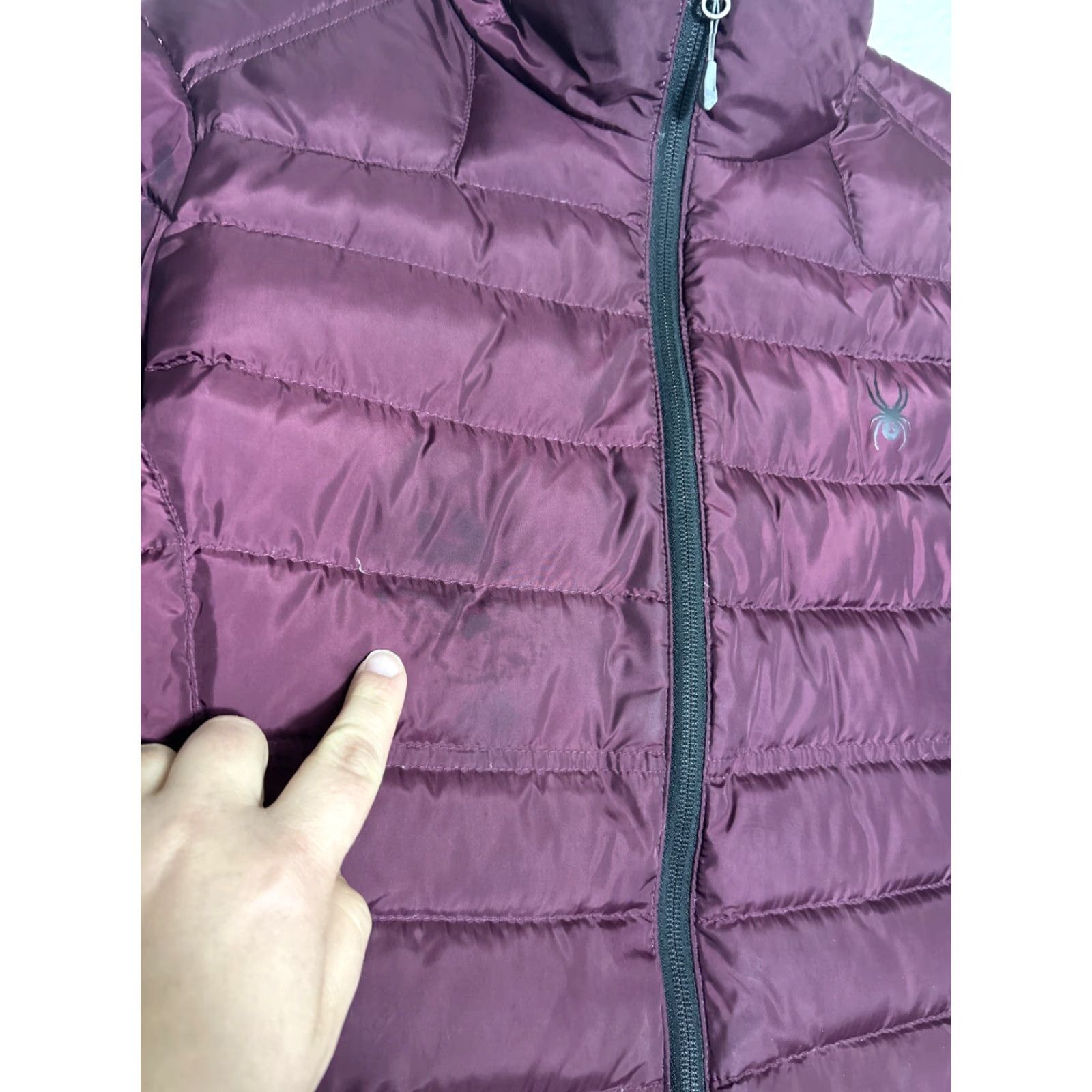 Spyder Spyder Jacket Women Puffer Down Burgundy Full Zip Pockets L Regular Red 162005 Size L / US 10 / IT 46 - 5 Thumbnail