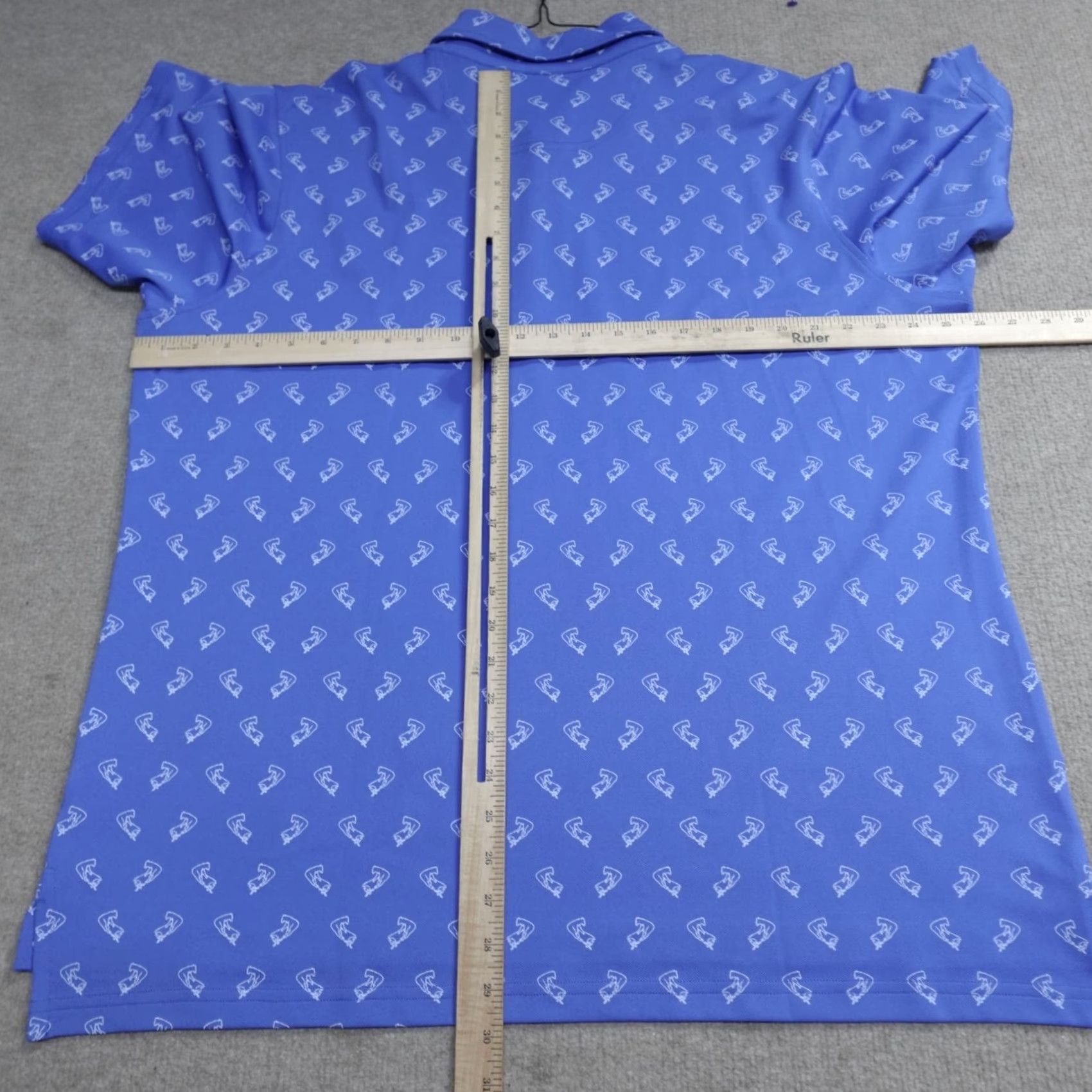 Vintage Fairway & Greene Polo Shirt XL Blue Bear All Over Print Mens Golf Shirt Size US XL / EU 56 / 4 - 5 Thumbnail