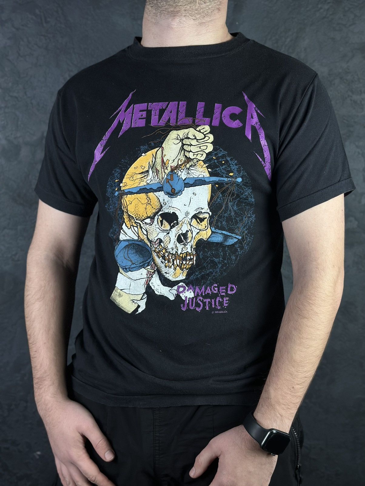 LLICA Damaged Justice Tシャツ　１９８８ Metallica Vintage T Shirt 1988 Pushead Damaged Justice Tour