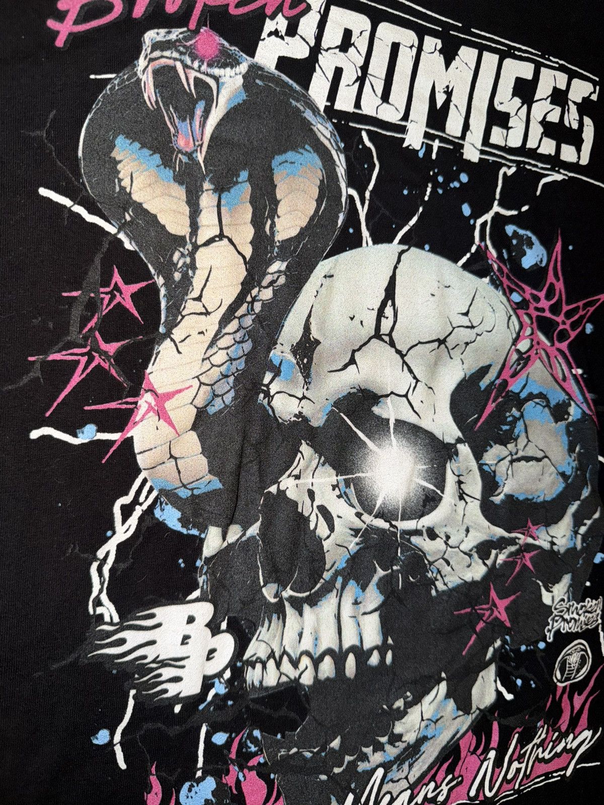 Broken Promises Co. Broken Promises forever means nothing cobra skull t-shirt Size US M / EU 48-50 / 2 - 3 Thumbnail