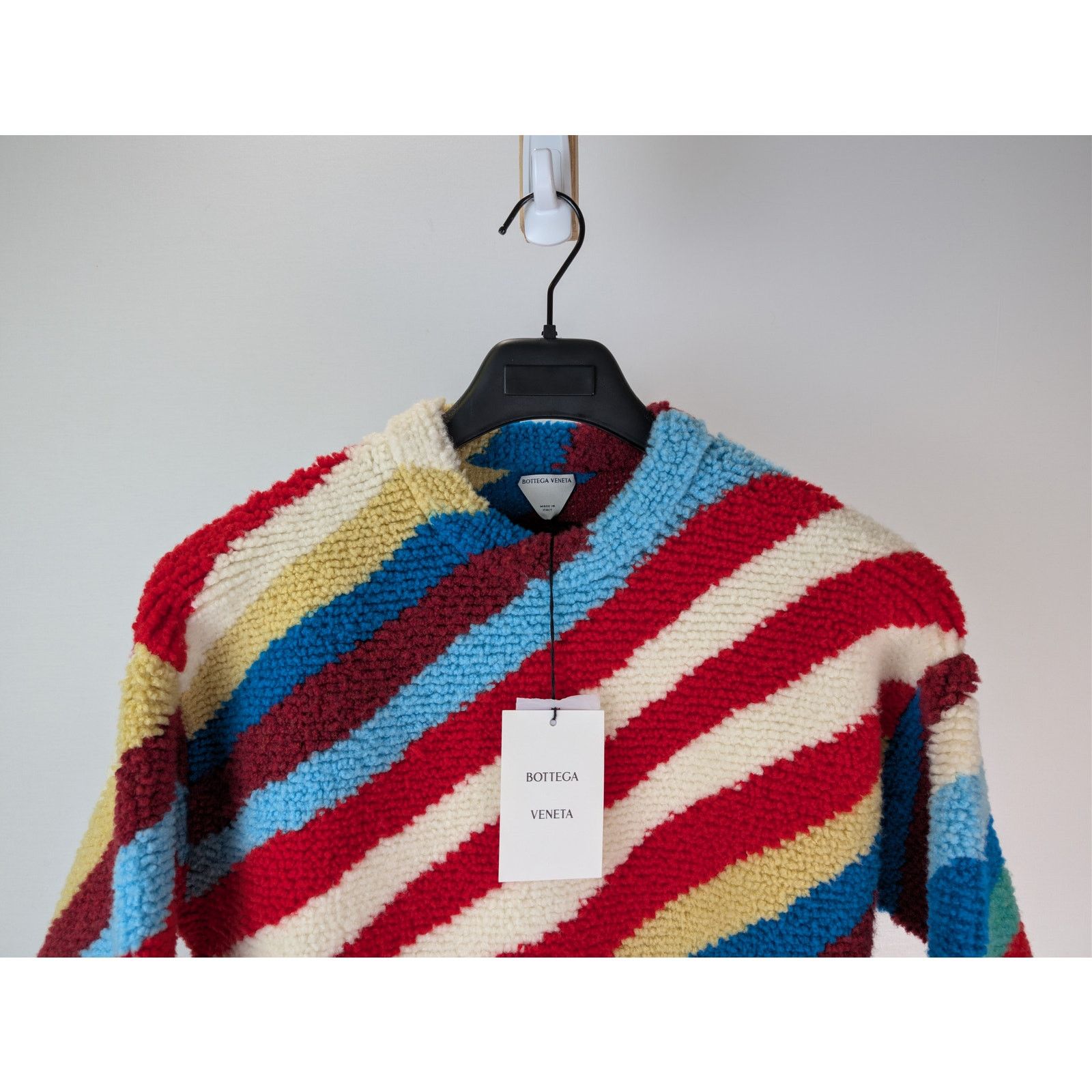 Bottega Veneta o1rshd1 Striped Loopy Knit Wool-Blend Sweater in Multicolor Size US M / EU 48-50 / 2 - 3 Thumbnail
