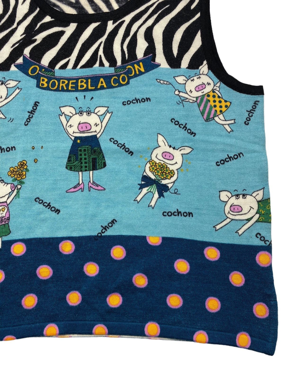 Hysteric Glamour 2000s Oleborebla - Pig Mascots Tank Top Size L / US 10 / IT 46 - 2 Thumbnail