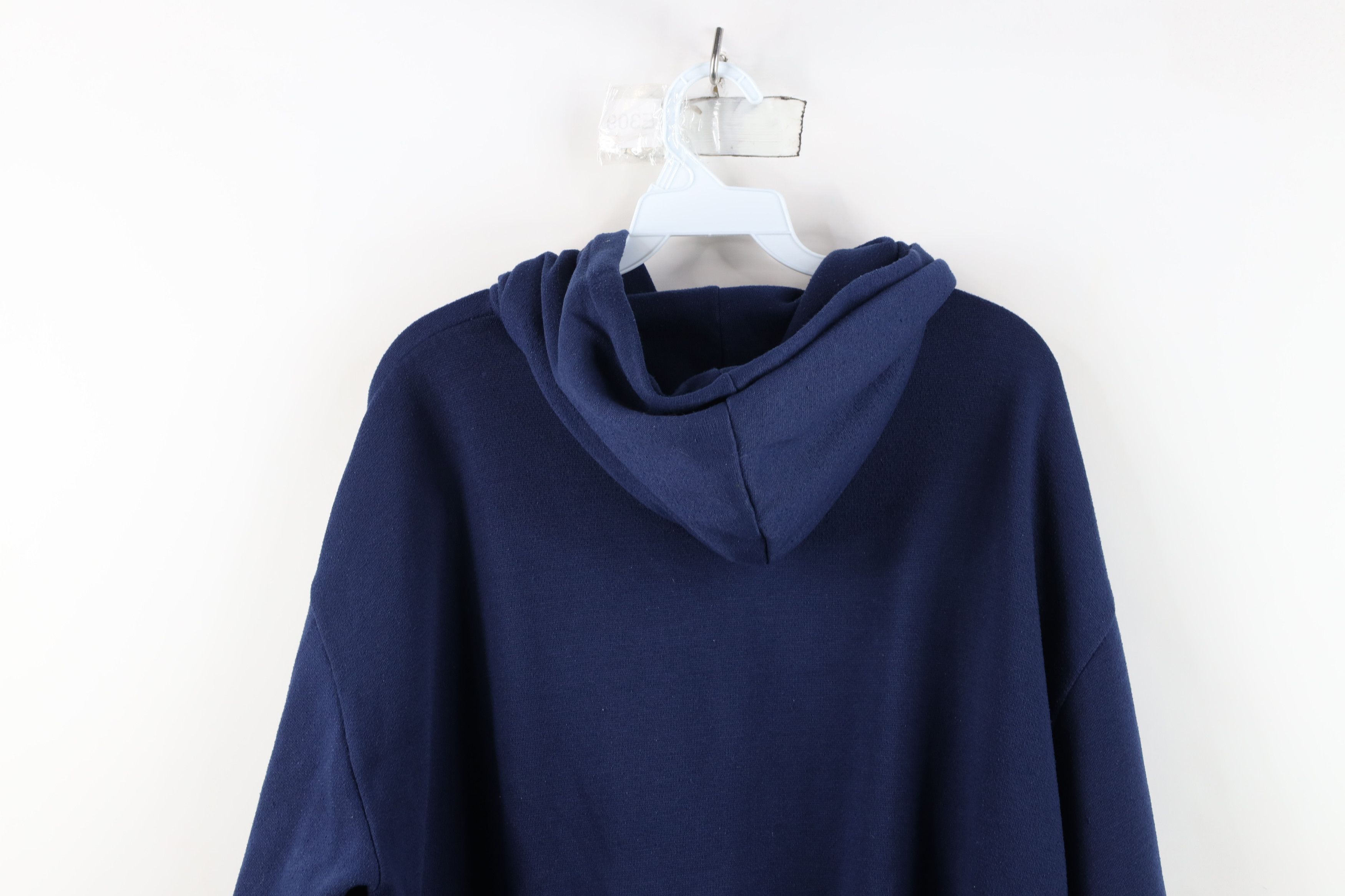 Vintage Vintage 70s 80s Streetwear Blank Full Zip Hoodie Blue Size US L / EU 52-54 / 3 - 13 Thumbnail