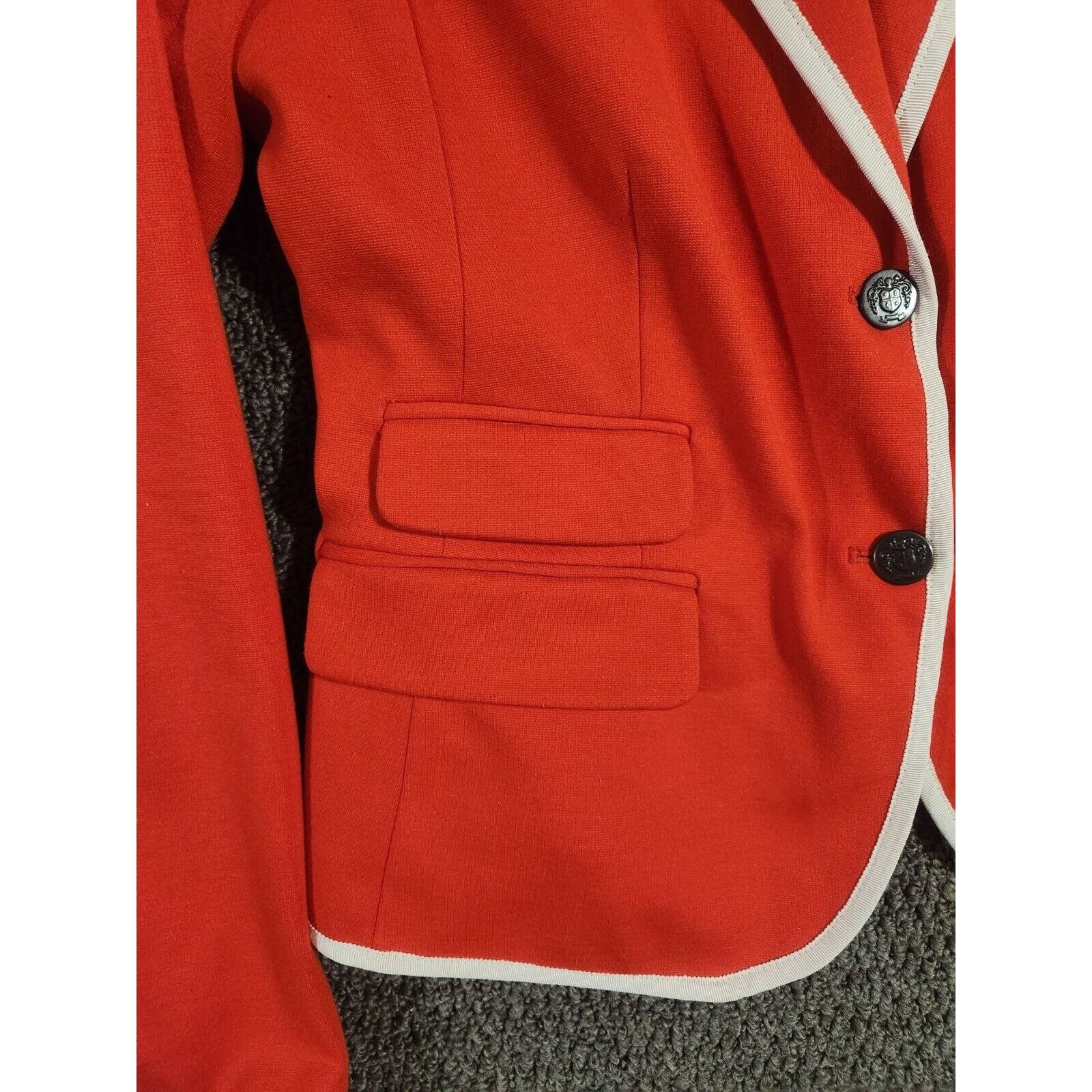 Gap GAP Blazer Womens 8 Medium Orange Coral 2 Button Jacket Size M / US 6-8 / IT 42-44 - 4 Thumbnail