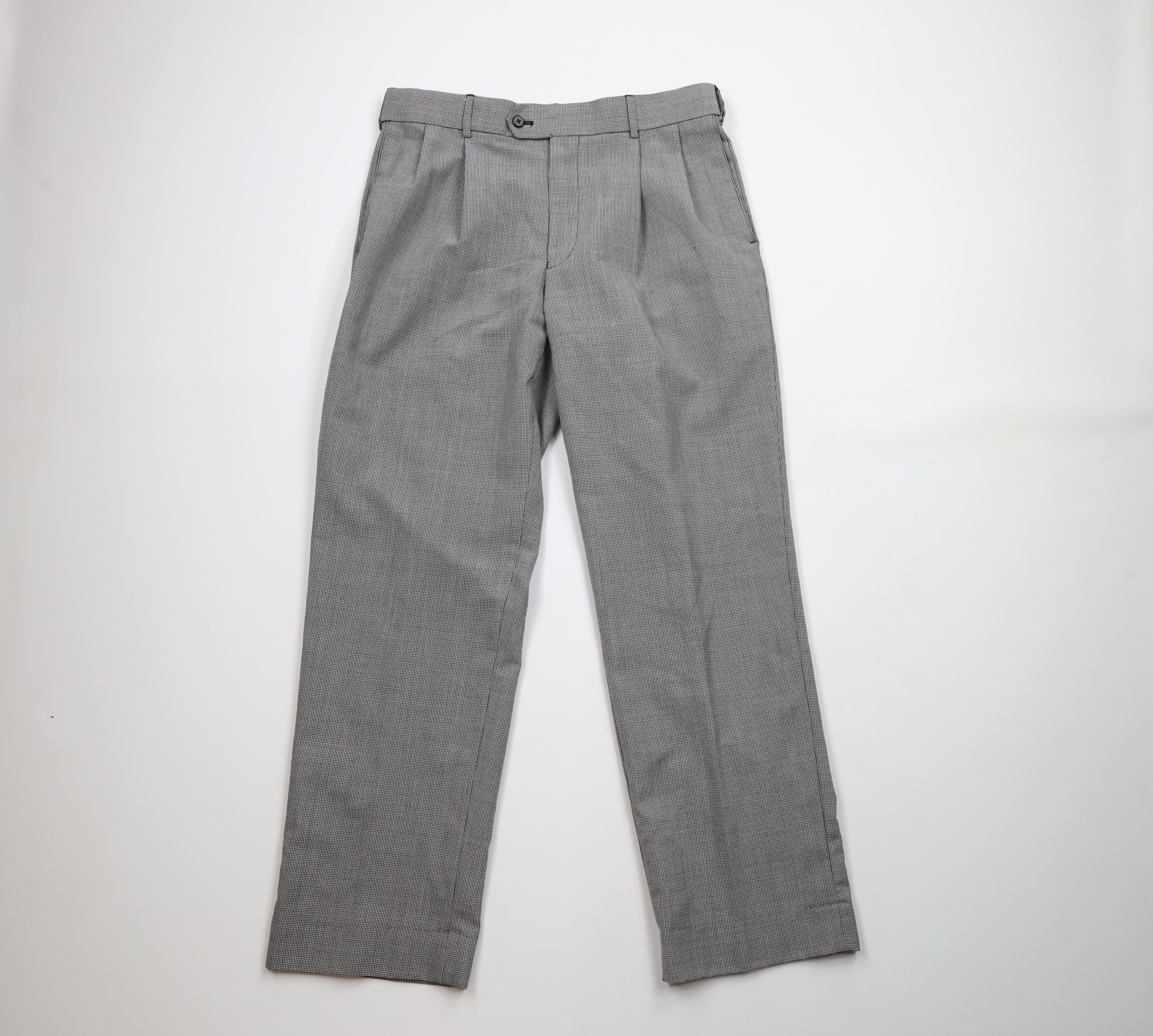 Vintage Vintage 90s Streetwear Houndstooth Wide Leg Chino Pants Size US 34 / EU 50 - 1 Thumbnail