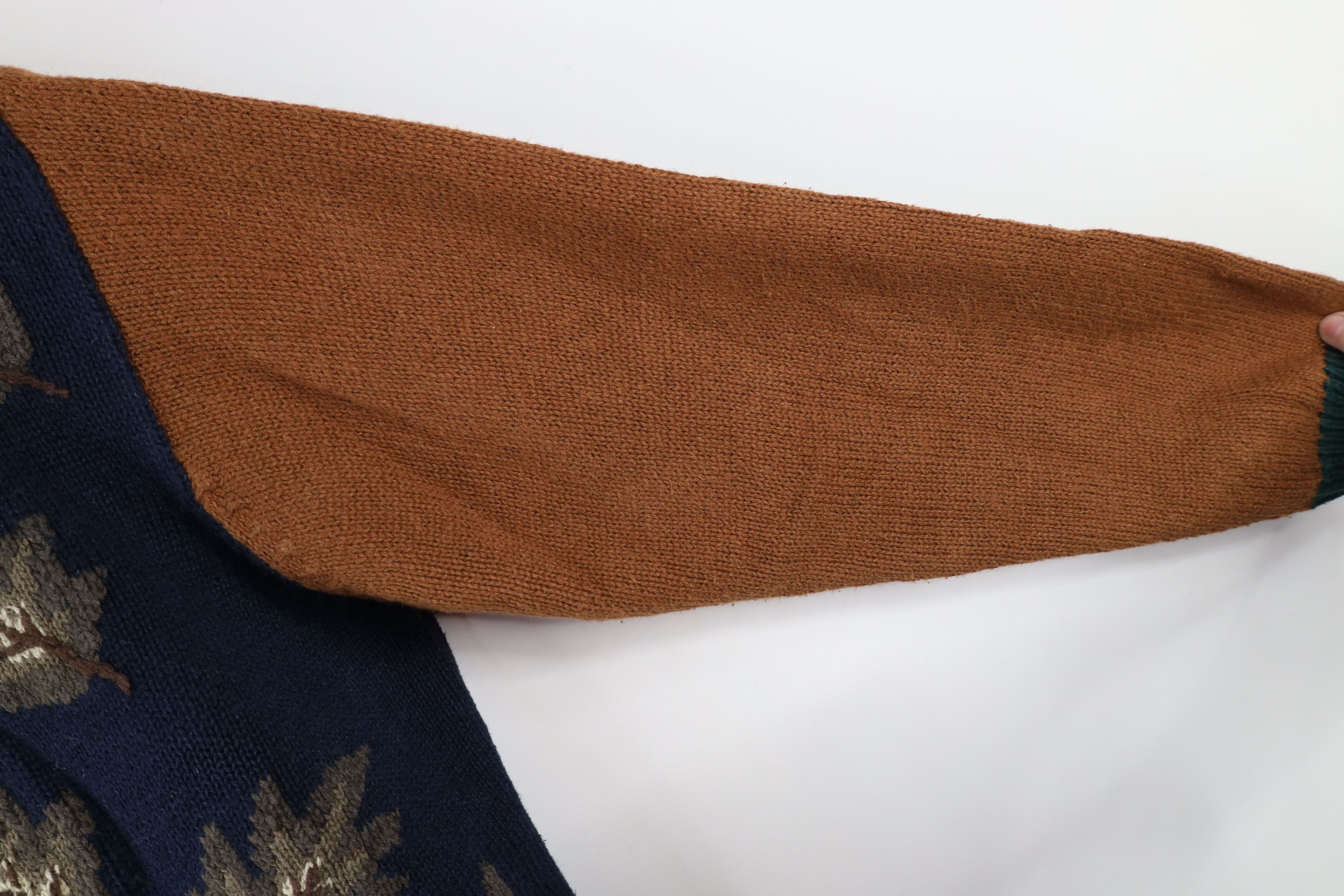 Vintage Vintage 90s Streetwear Nature Leaf Knit Cardigan Sweater Size L / US 10 / IT 46 - 6 Thumbnail