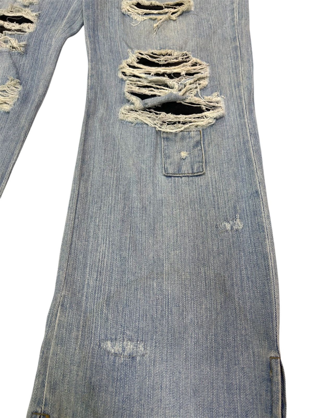 Japanese Brand × Vintage 💥Vintage Japanese Denim Exhibitionist Distressed Punk Jeans Size US 32 / EU 48 - 5 Thumbnail