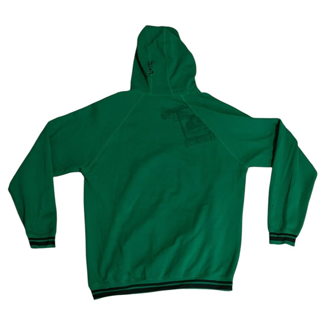 Quiksilver VINTAGE Quiksilver Kelly Green Hoodie y2k Size US L / EU 52-54 / 3 - 10 Thumbnail