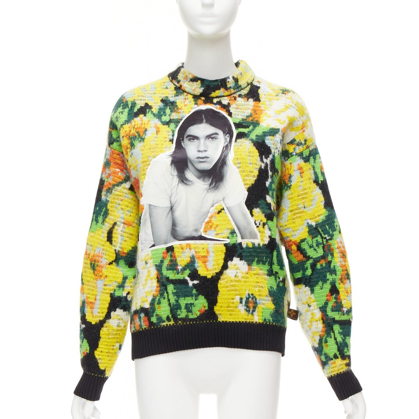 Louis Vuitton LOUIS VUITTON David Sims 2022 Runway floral jacquard portrait sweater XS Size S / US 4 / IT 40 - 1 Thumbnail