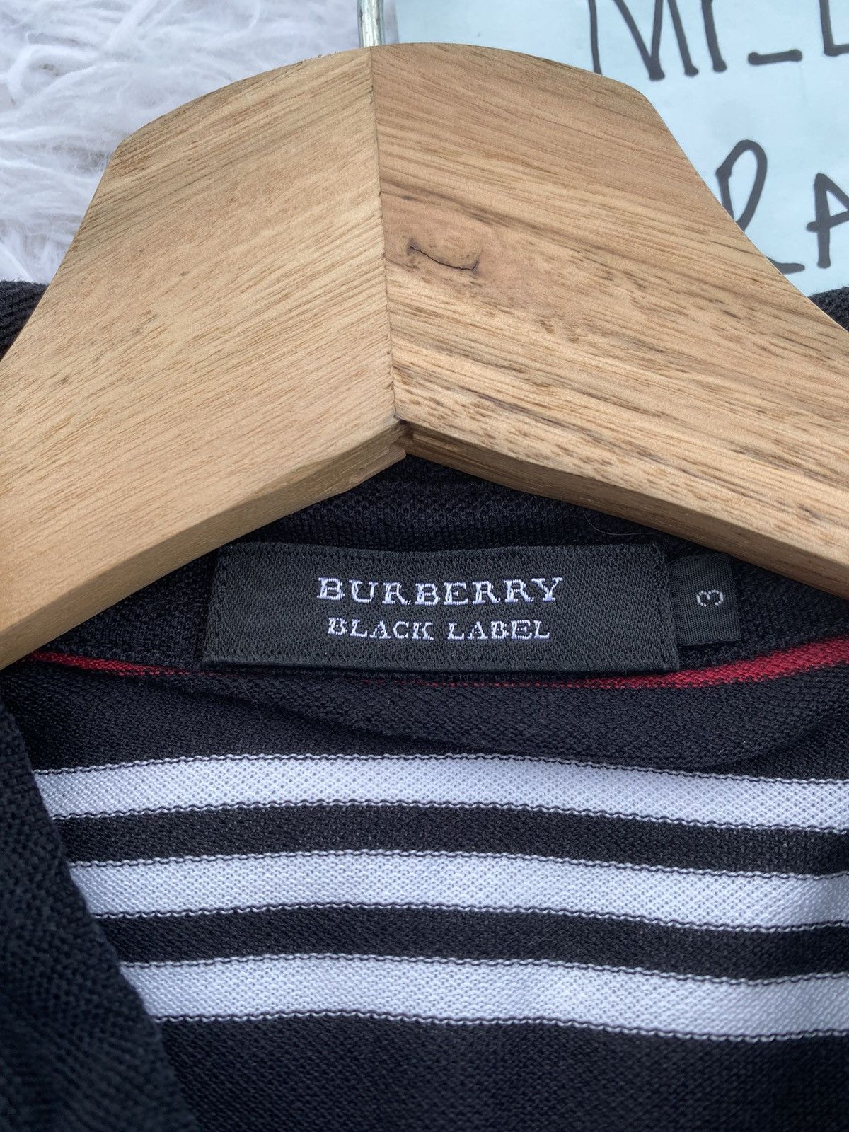 Burberry Rare Vintage Burberry Black Label Stripes Polo Tee Size US M / EU 48-50 / 2 - 11 Thumbnail