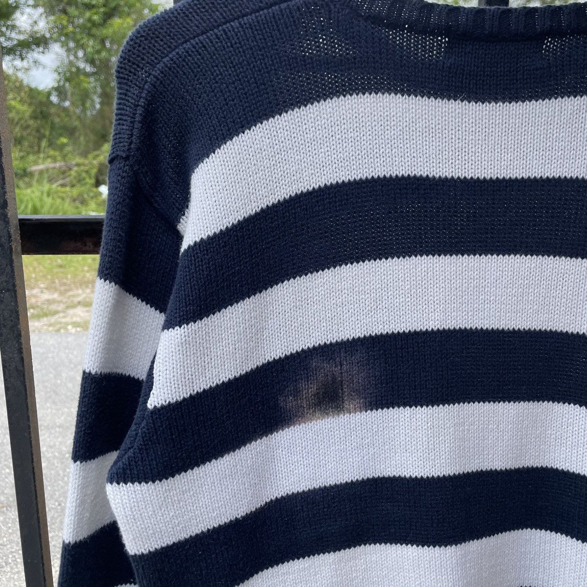 Polo Ralph Lauren 🔥Vintage Polo Ralph Lauren Zipper Pocket Striped Knitwear Size US S / EU 44-46 / 1 - 9 Thumbnail