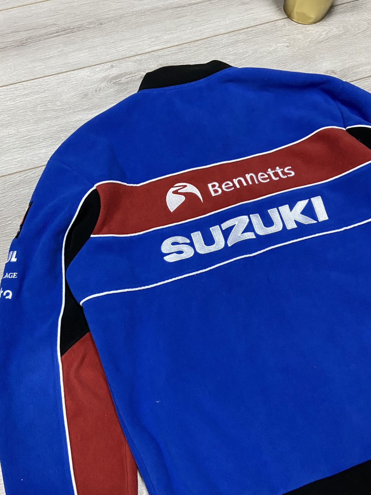 Vintage Suzuki vintage big logo zip sweatshirt fleece Size US XL / EU 56 / 4 - 13 Thumbnail