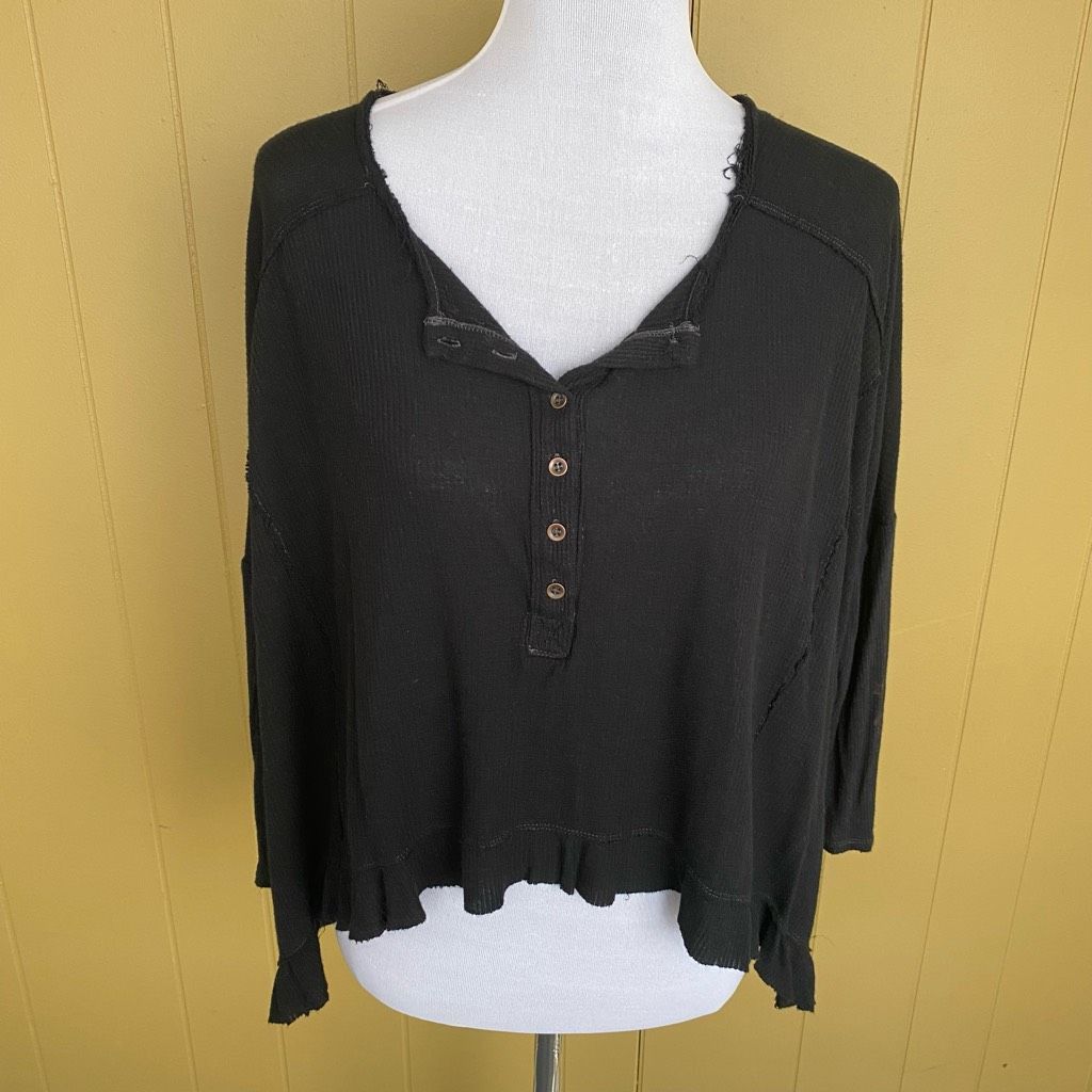 Free People Free people women XS oversize fit waffle texture long sleeve Size XS / US 0-2 / IT 36-38 - 1 Thumbnail