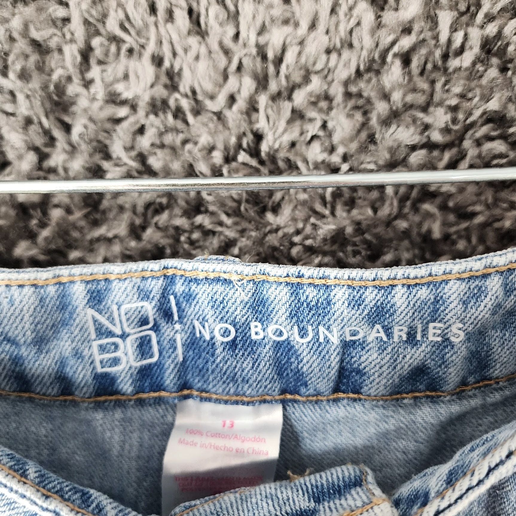 Vintage NO BOUNDARIES Women’s Super High Rise Slim Straight Distressed Blue Jeans Size 13 Size 34" / US 12 / IT 48 - 3 Thumbnail