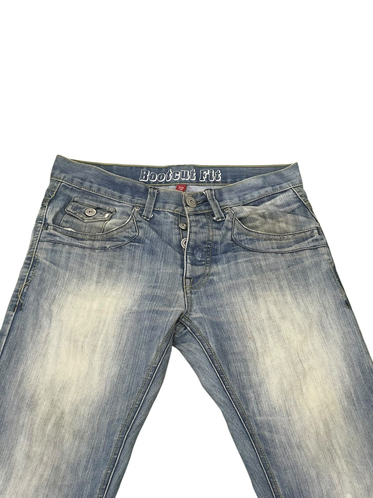 Japanese Brand Flare Jeans Denim Co Faded Distress Boot Cut 2🟦3 Size US 32 / EU 48 - 15 Thumbnail