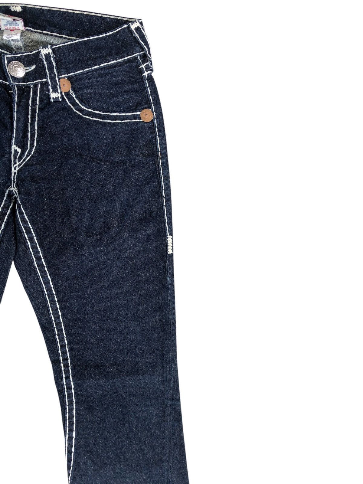 True Religion Vintage True Religion Flared Jeans White Stitch Size US 31 - 5 Thumbnail