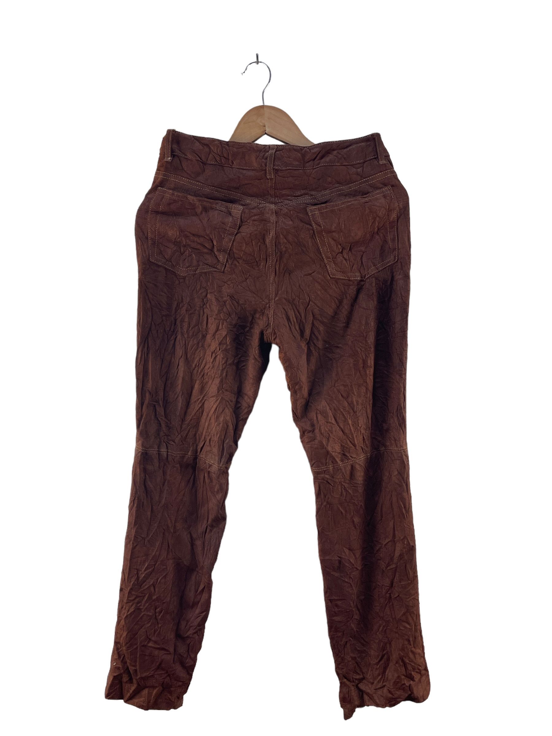 Leather × Polo Ralph Lauren Vintage Polo Ralph Lauren Monogram Goat Suede Trouser Size US 30 / EU 46 - 2 Thumbnail