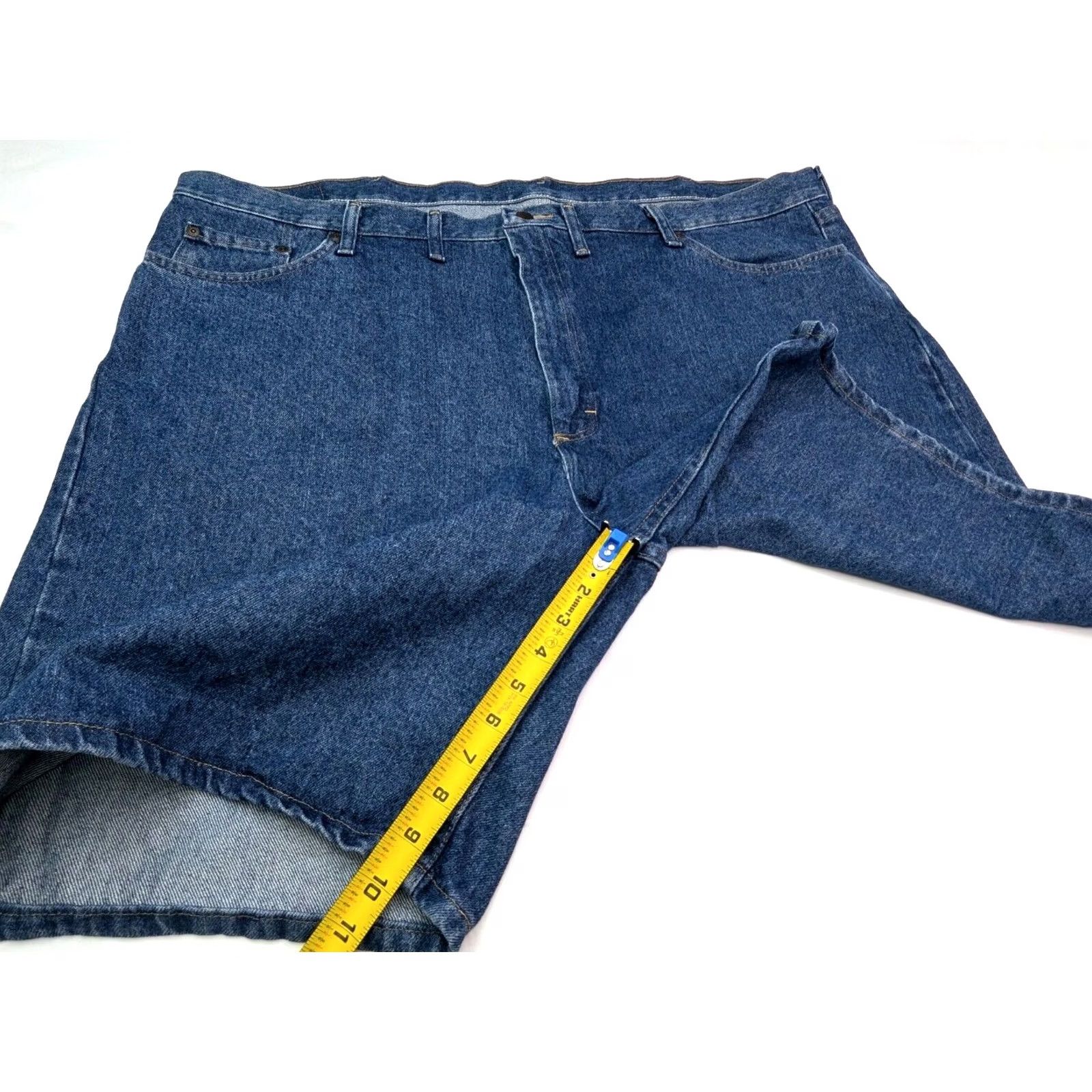 Wrangler Wrangler Jeans Men Relaxed Den9im Blue 49" Waist 5-Pocket Zip Front Relaxed Fit VTG Denim Blue Jeans TruE 49 x 9 In Size US 32 / EU 48 - 3 Thumbnail