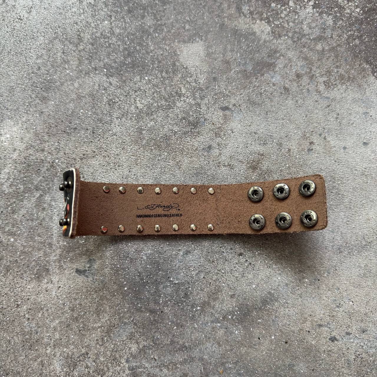 Ed Hardy × Vintage Ed Hardy Vintage Y2K Rhinestones Leather Bracelete Size ONE SIZE - 4 Thumbnail