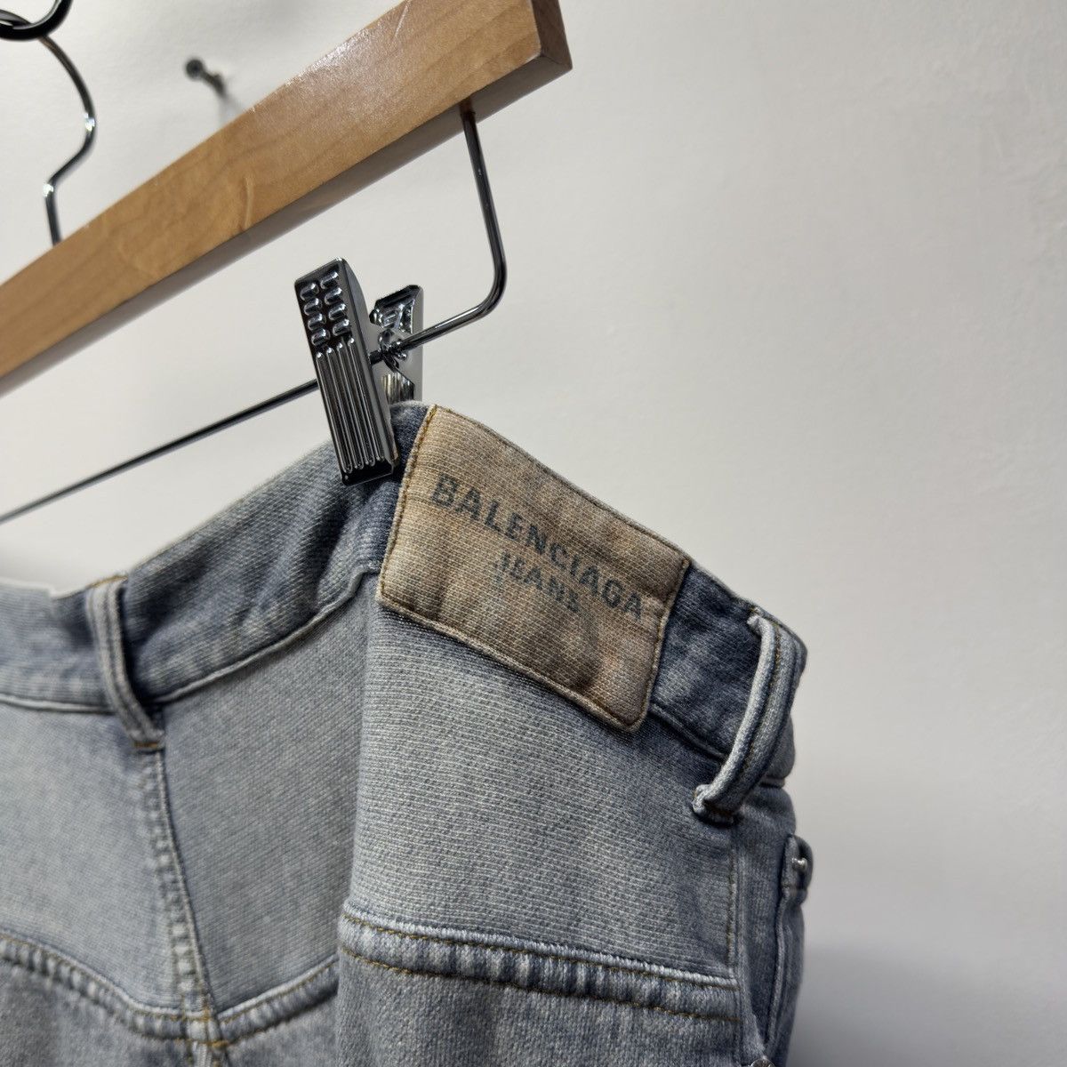 Balenciaga Balenciaga Winter 2021 Tromp L'oeil Denim Sweatpants Demna Size US 36 / EU 52 - 6 Thumbnail