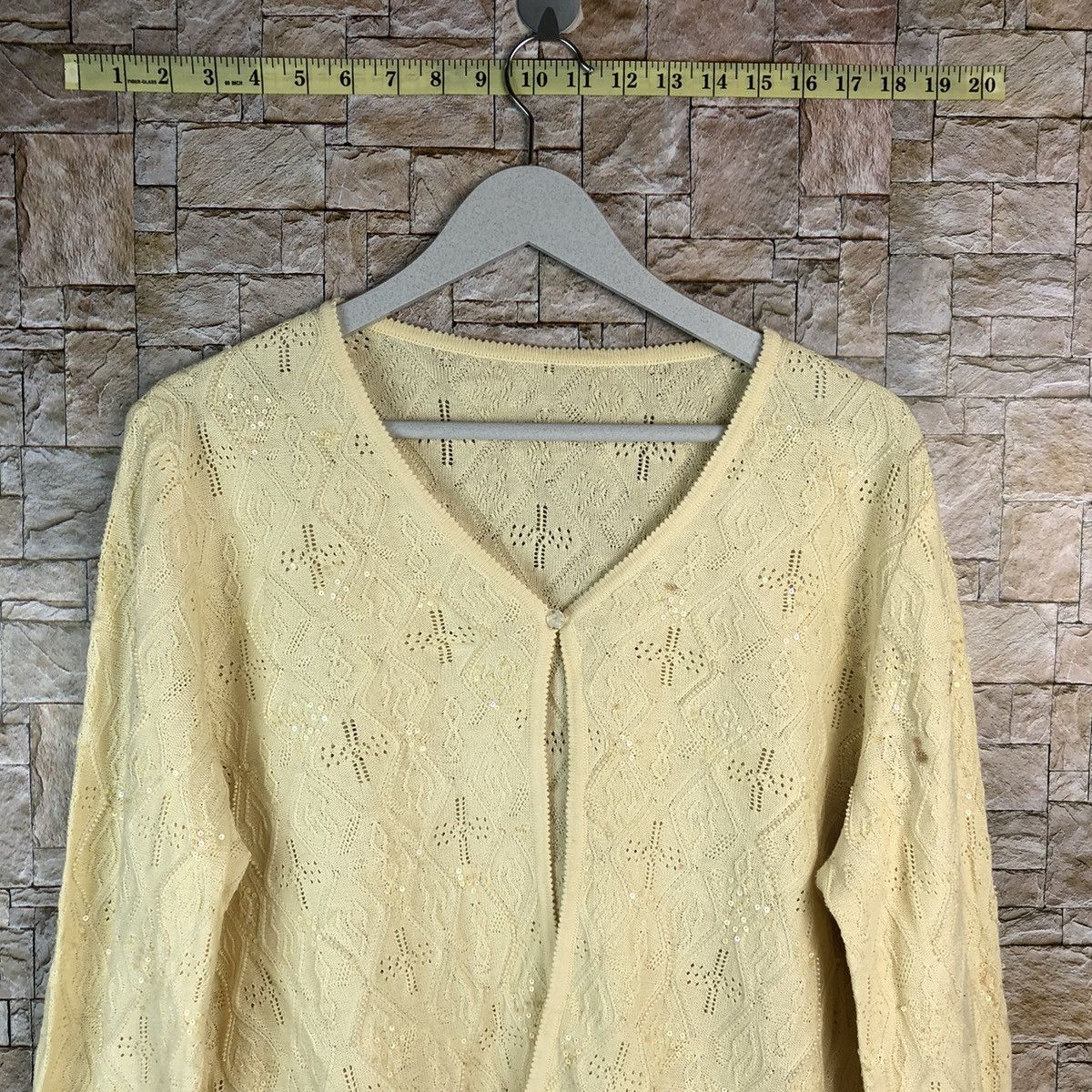 Homespun Knitwear × Japanese Brand Leilion Brown Cardigan vintage crochet Knitwear #A1202 Size M / US 6-8 / IT 42-44 - 5 Thumbnail