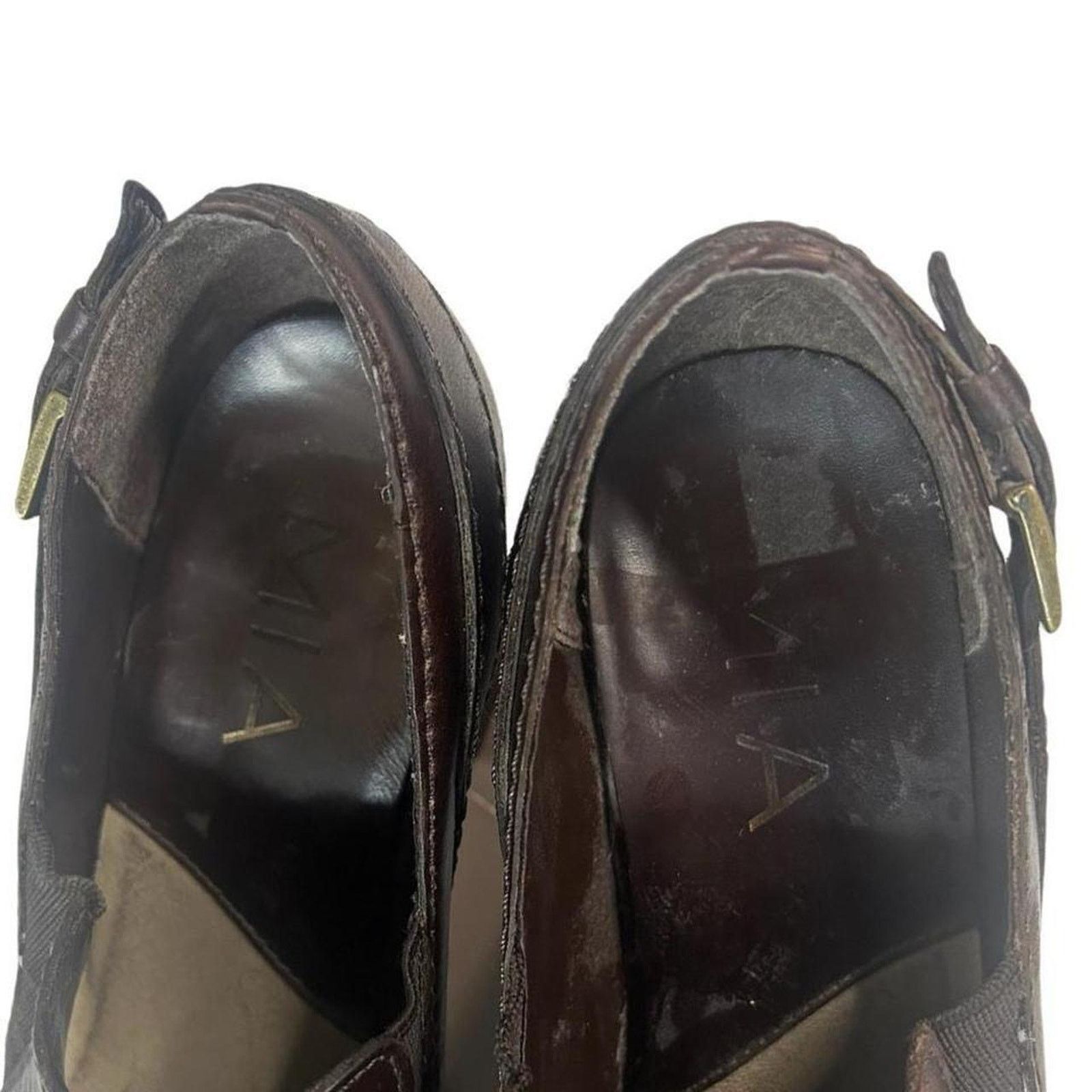 Vintage Loafer heels brown leather by MIA US W sz 8 Size US 8 / IT 38 - 6 Thumbnail