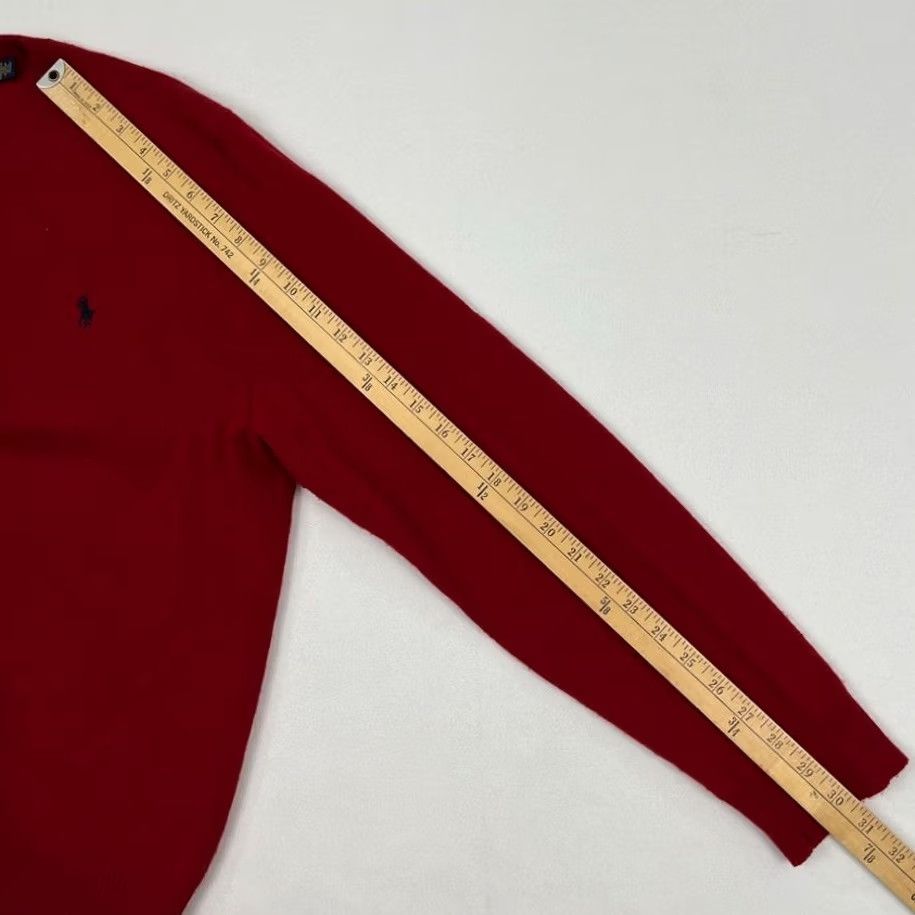 Polo Ralph Lauren Polo Ralph Lauren Sweater Mens L Red Wool Lambs Yarn Crewneck Jumper Preppy Pony Size US L / EU 52-54 / 3 - 7 Thumbnail