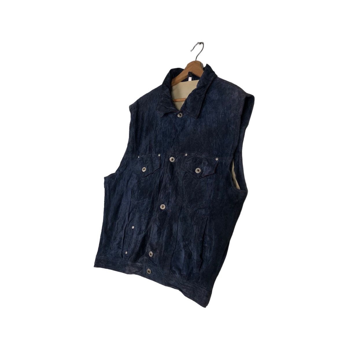 Japanese Brand 🔥Suede Leather Biker Vest Cuir Vera Pelle Japan Size US L / EU 52-54 / 3 - 2 Thumbnail