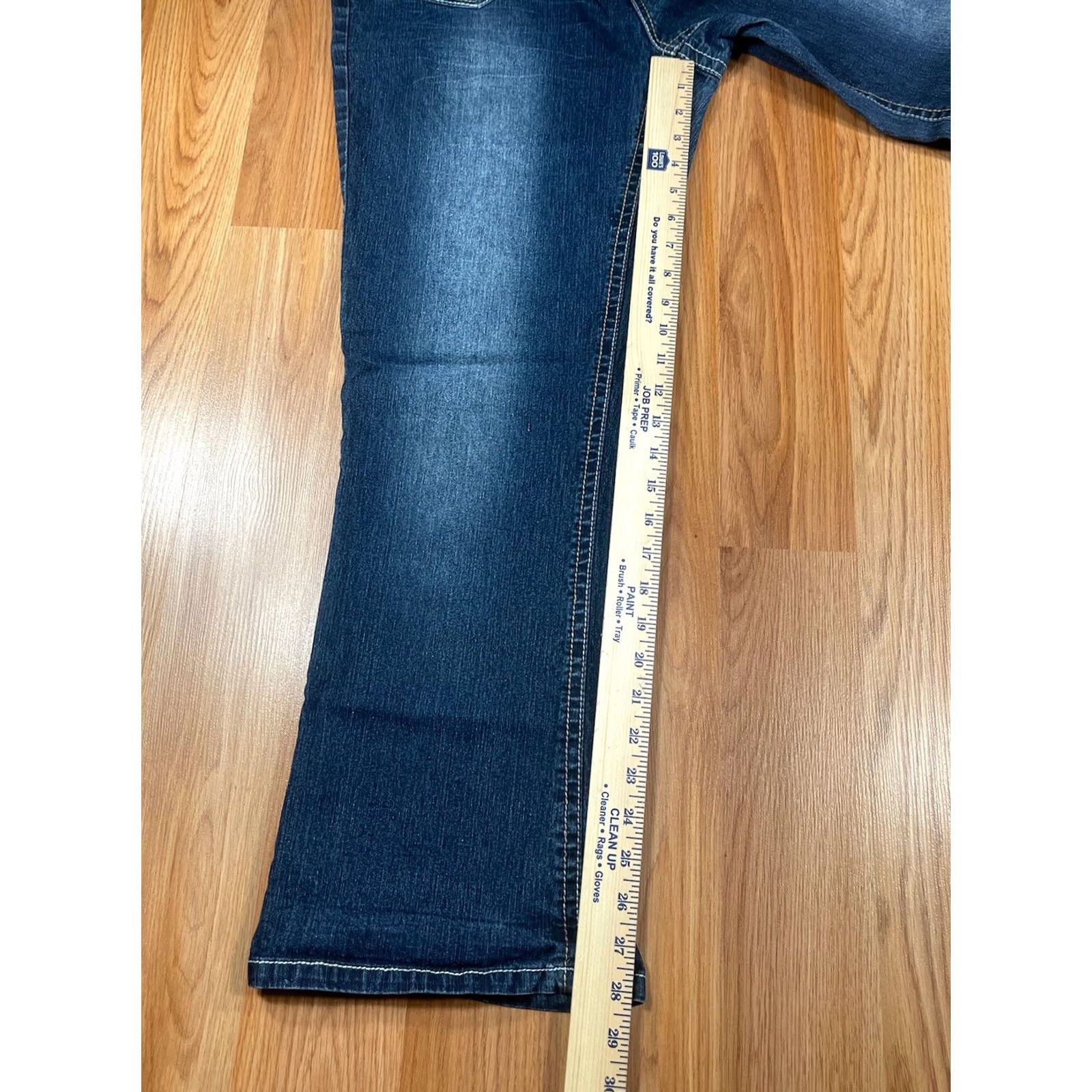 Vintage Apollo Petite Jeans Womens Size 16P Straight Leg High Rise Blue Denim Stretch Size 38" / US 16 / IT 52 - 6 Thumbnail