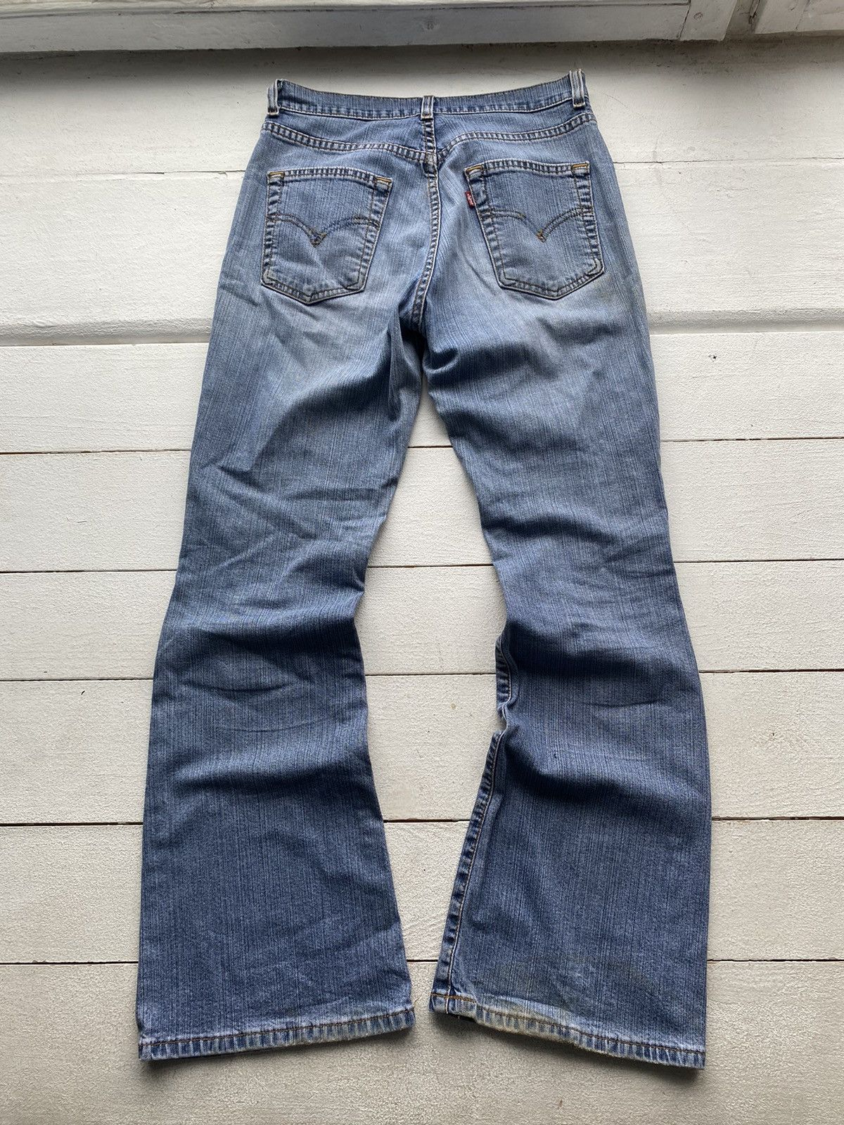 Levi's × Vintage 90s Levis Flare Bell Bottom 27 Dirty Distressed Womens Jeans Size 27" / US 4 / IT 40 - 1 Thumbnail