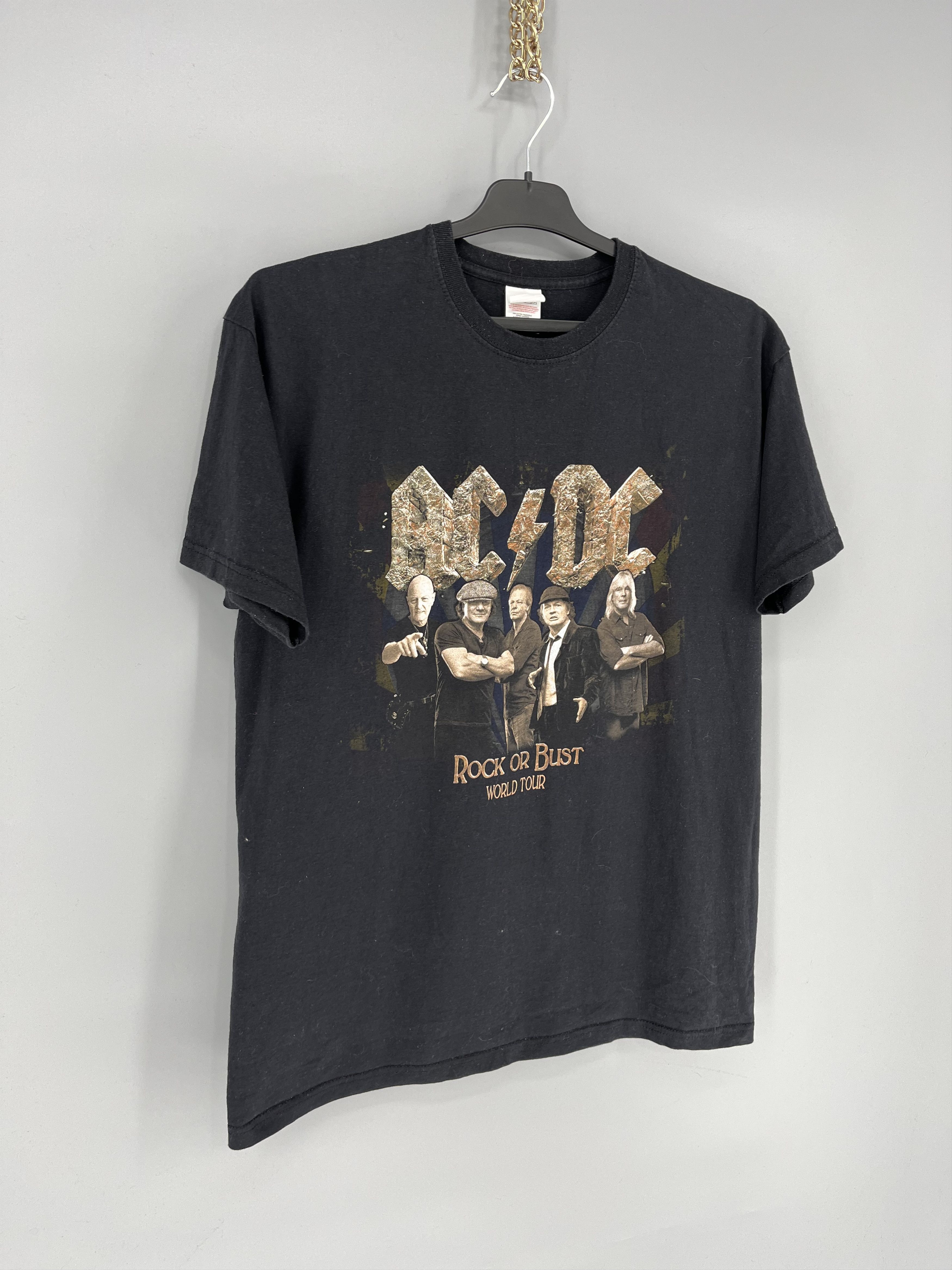 AC/DC × Vintage Vintage Y2K ACDC Rock or Bust Heavy Metal Rock T-Shirt Like Size US L / EU 52-54 / 3 - 2 Thumbnail