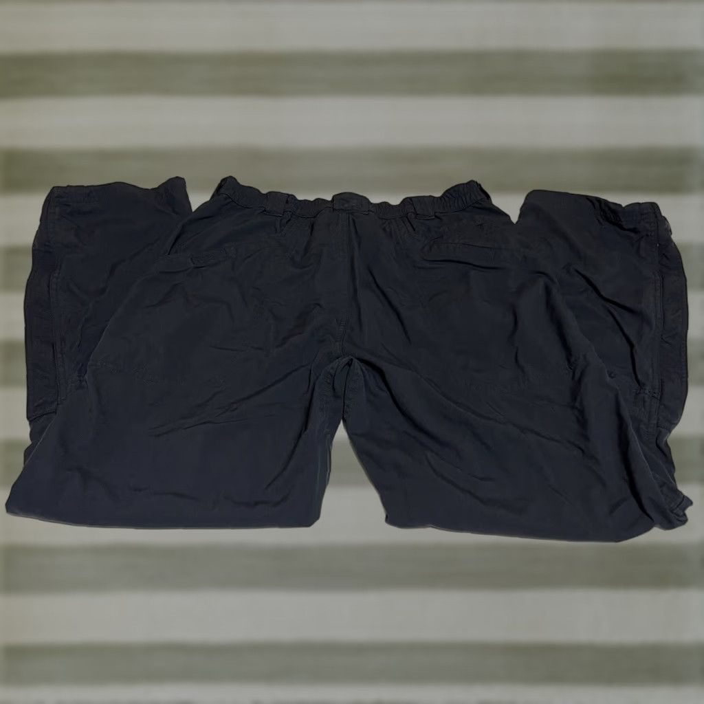 Vintage LL Bean Hiking Pants Nylon Windbreaker Dark Blue Elastic Waist 32x28 M Regular Mens Outdoors Nylon Zip PANTS Size US 31 - 1 Thumbnail