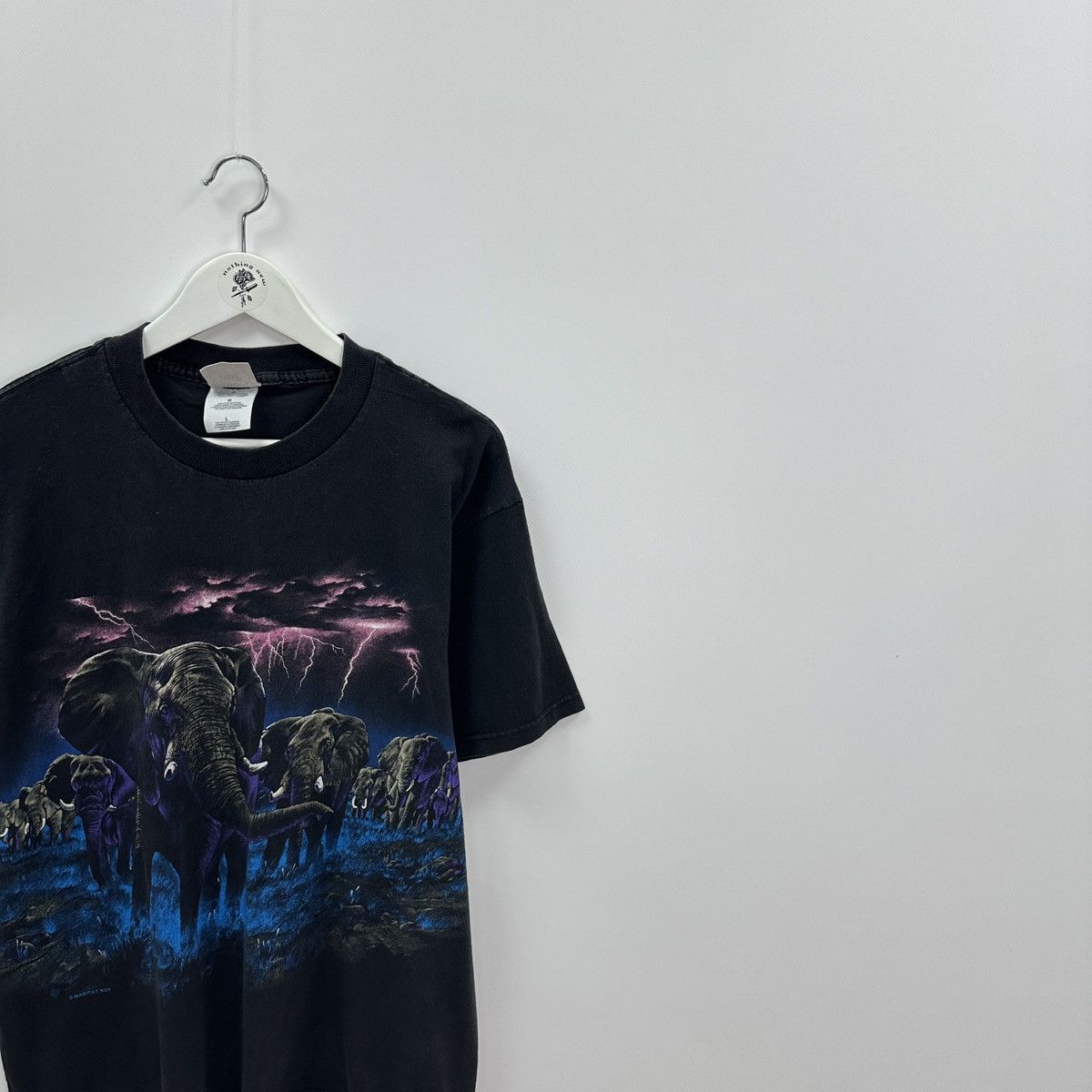Habitat Vintage 90s Habitat Elephants Lighting Aop tee y2k rare og Size US L / EU 52-54 / 3 - 3 Thumbnail