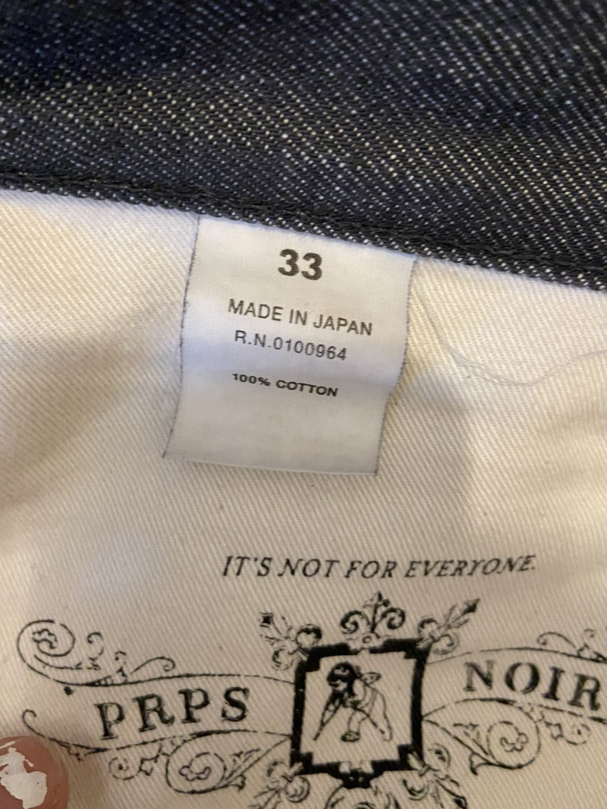 Prps PRPS Noir Japanese Selwedge Denim. Size US 33 - 11 Thumbnail