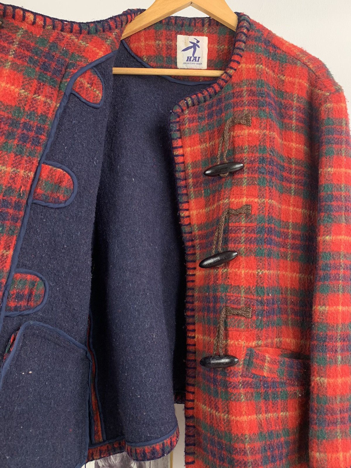 Hai Sporting Gear Hai Sporting Gear Tartan Plaid Wool Duffle Coat Size US M / EU 48-50 / 2 - 6 Thumbnail