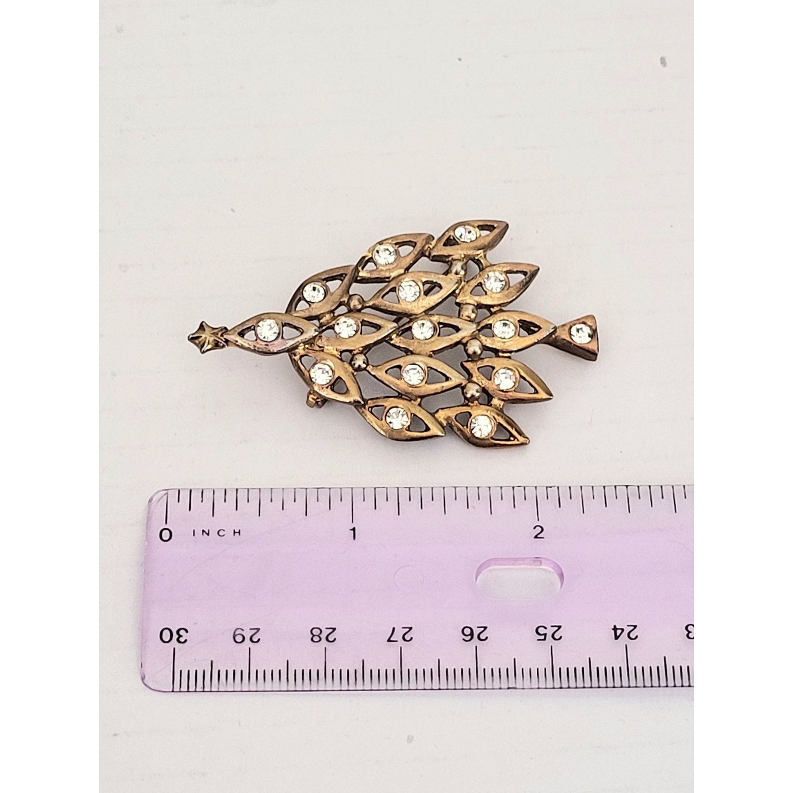 Other Vintage LIA LIANNA Signed Christmas Tree Brooch Holiday Pin Size ONE SIZE - 7 Thumbnail