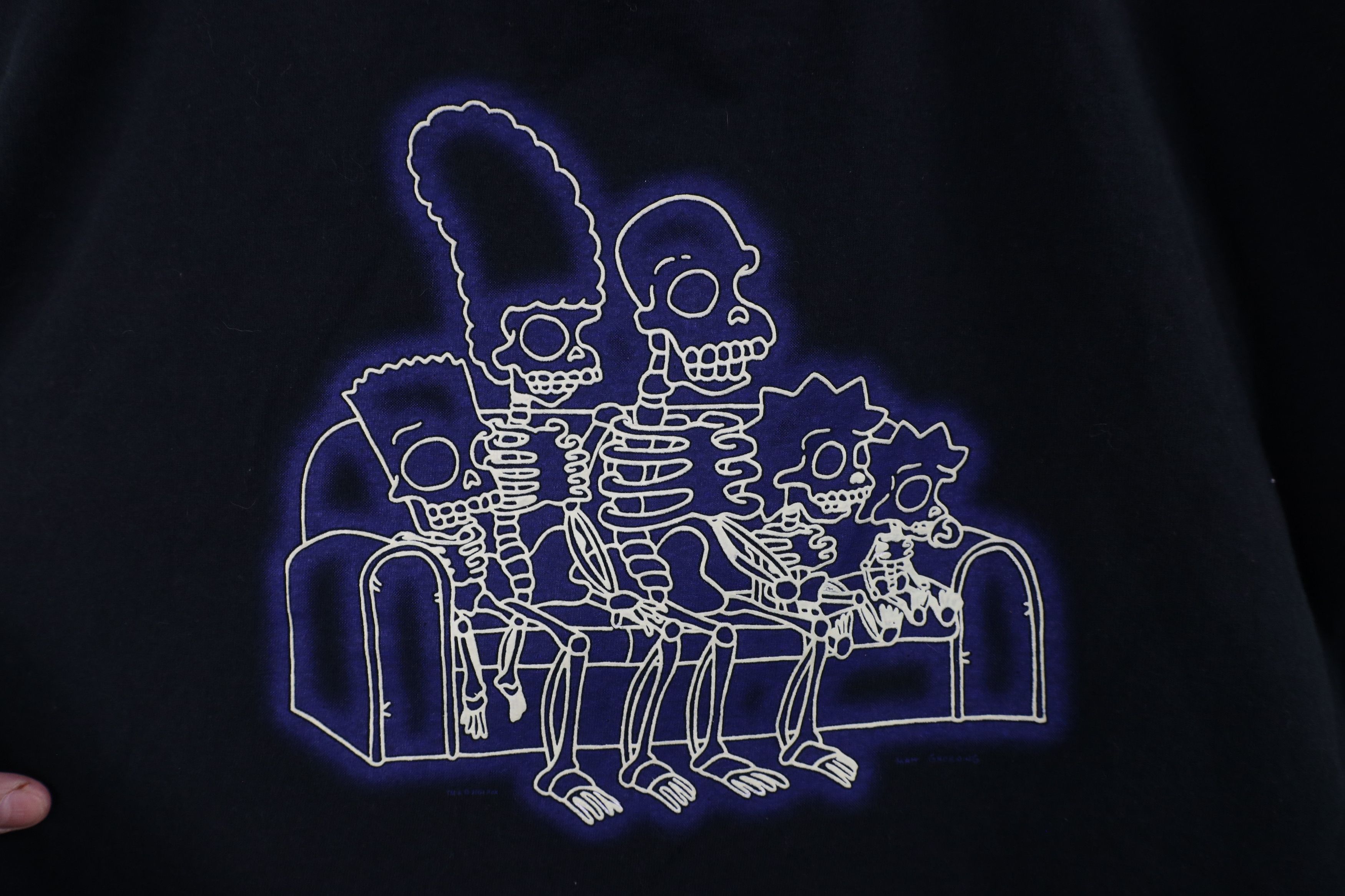 Vintage Vintage Y2K 2004 The Simpsons Glow In the Dark T-Shirt Size US L / EU 52-54 / 3 - 4 Thumbnail