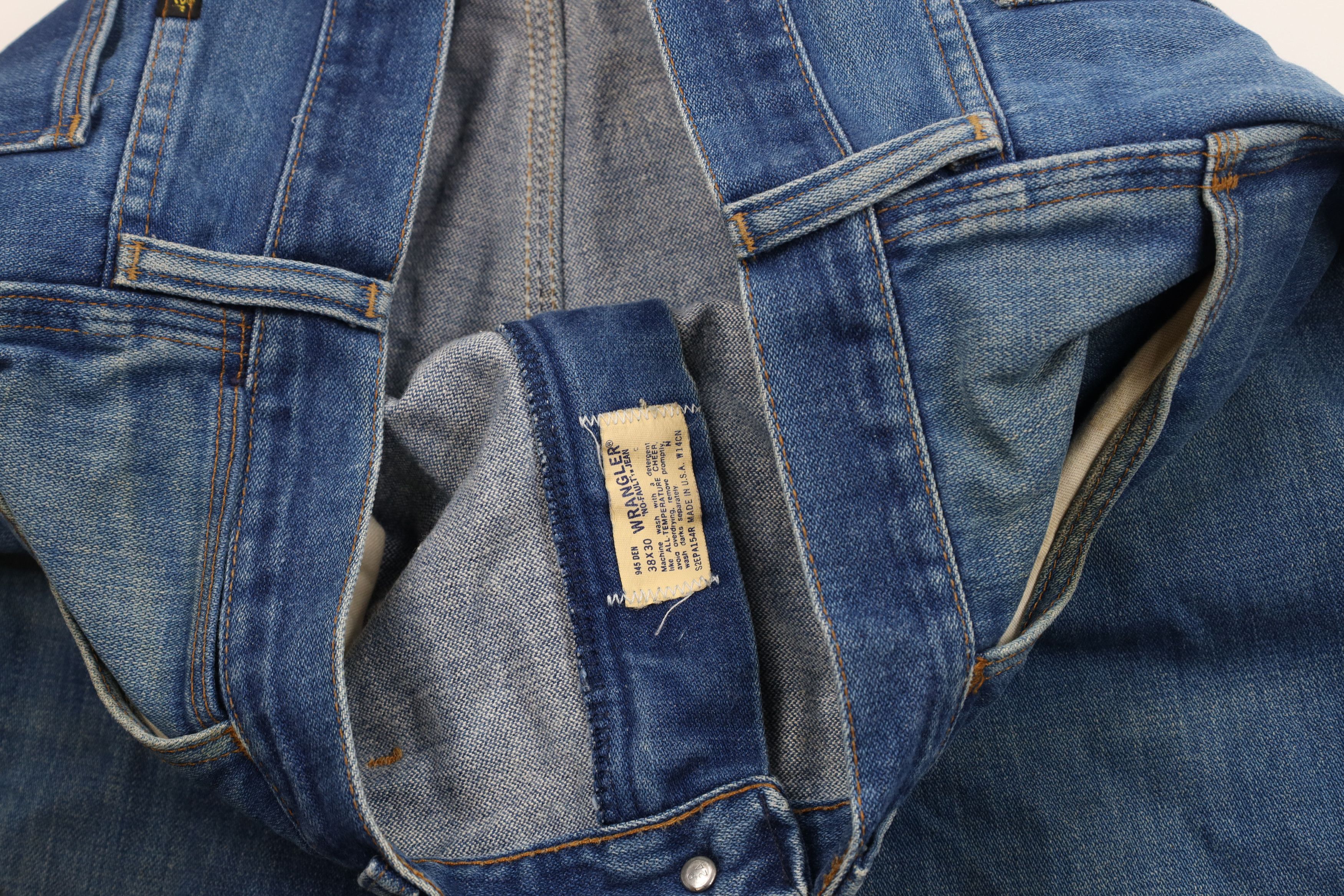 Vintage × Wrangler Vintage 70s Wrangler Wide Leg Bell Bottoms Denim Jeans USA Size US 36 / EU 52 - 10 Thumbnail