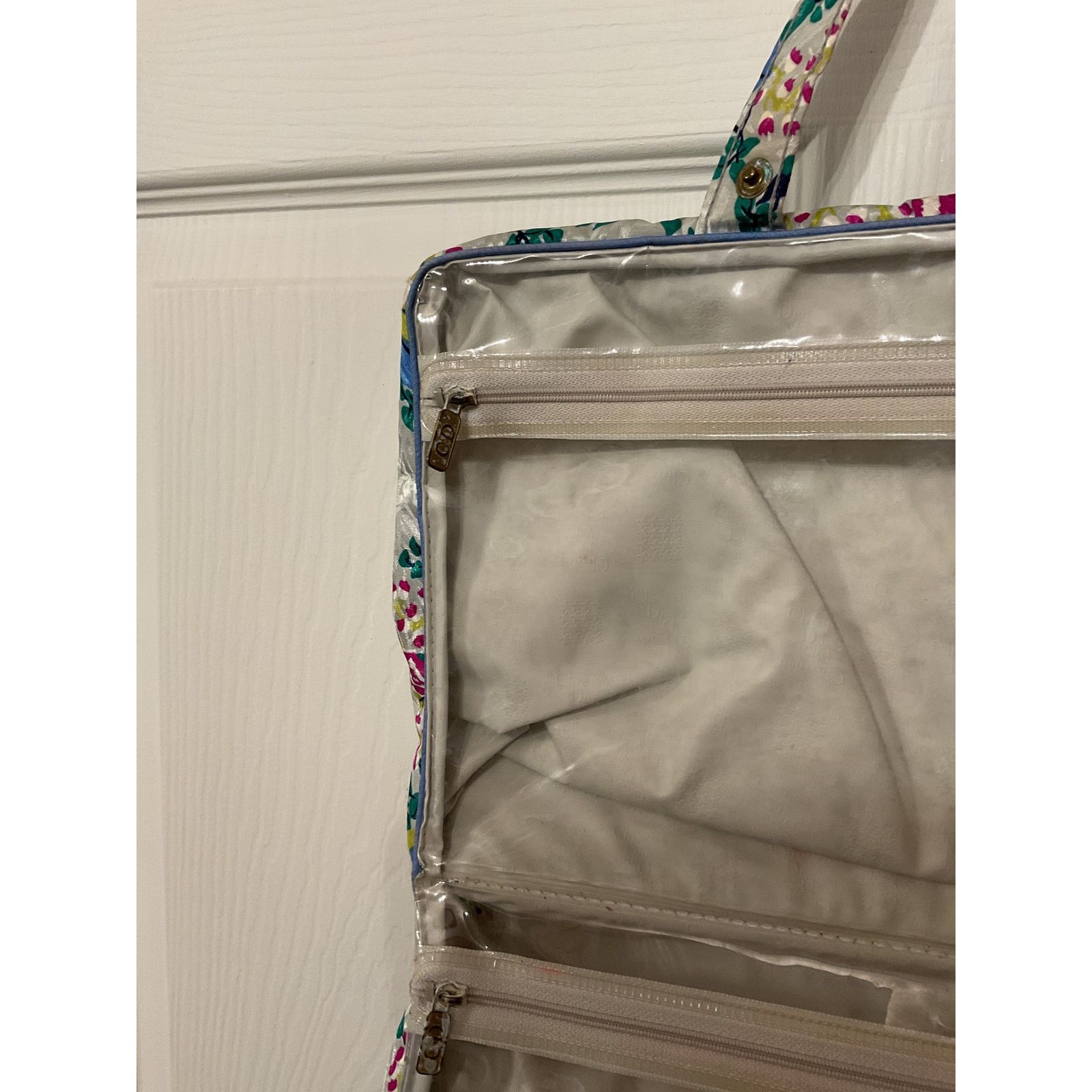 Christian Dior Monsieur Vtg Christian Dior 2 Handle Floral Cosmetic Bag Travel Case Size ONE SIZE - 8 Thumbnail