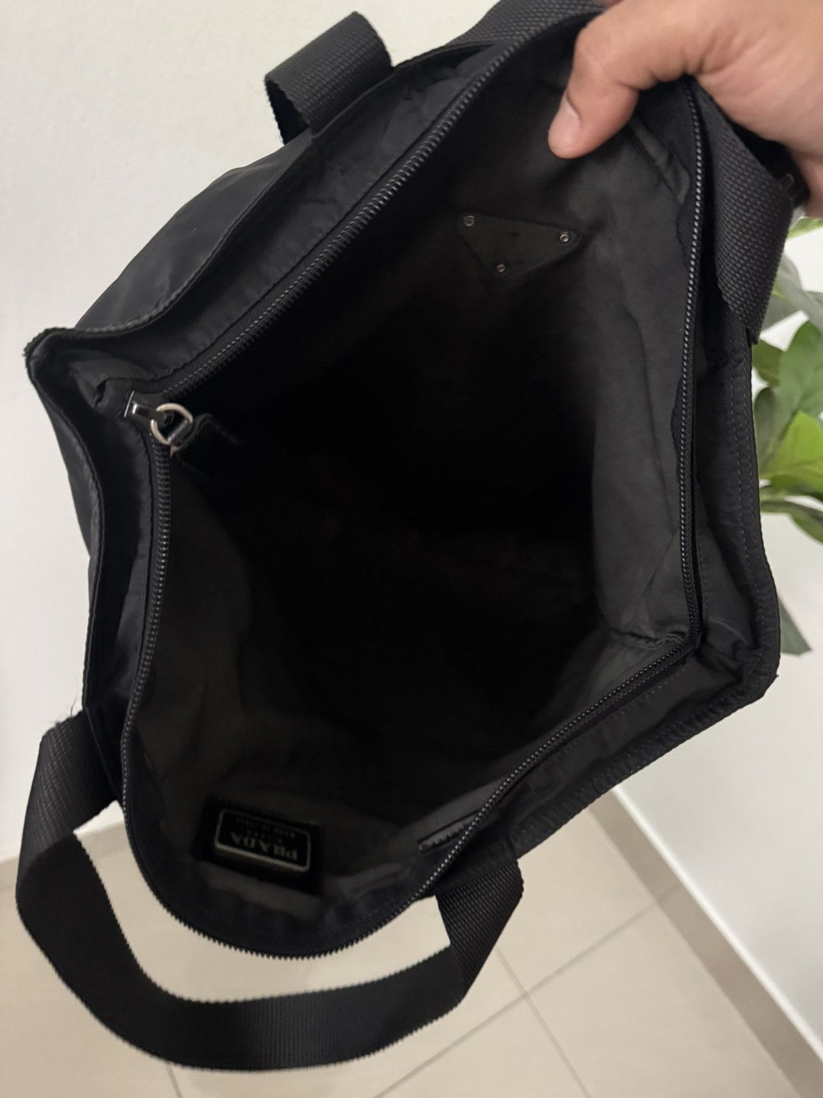 Prada PRADA black nylon tote bag saiz 16x16 inches made in ITALY Size ONE SIZE - 8 Thumbnail