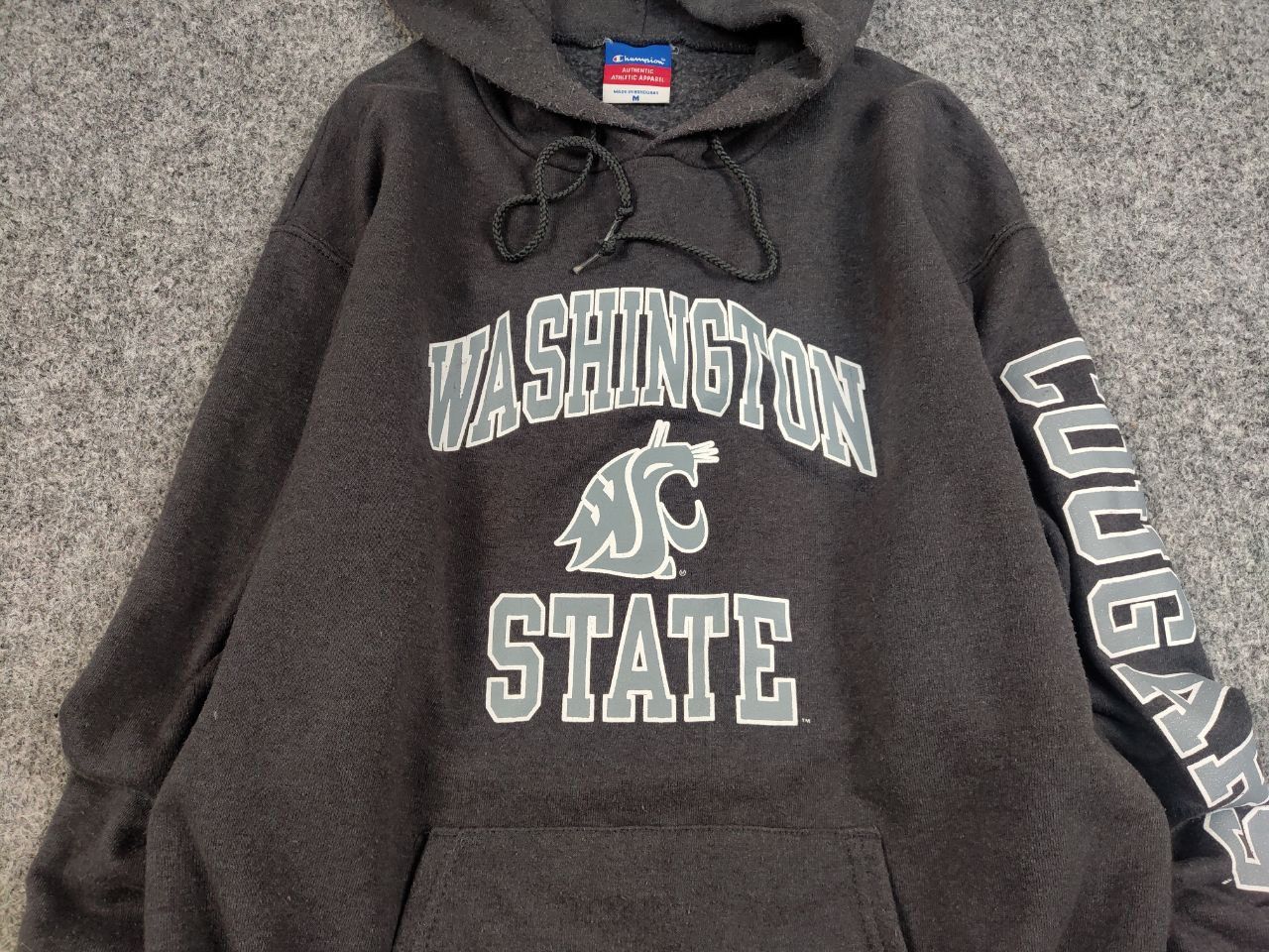 Champion Vintage 90's Champion washington state cougars Logo Hoodie Size US M / EU 48-50 / 2 - 9 Thumbnail