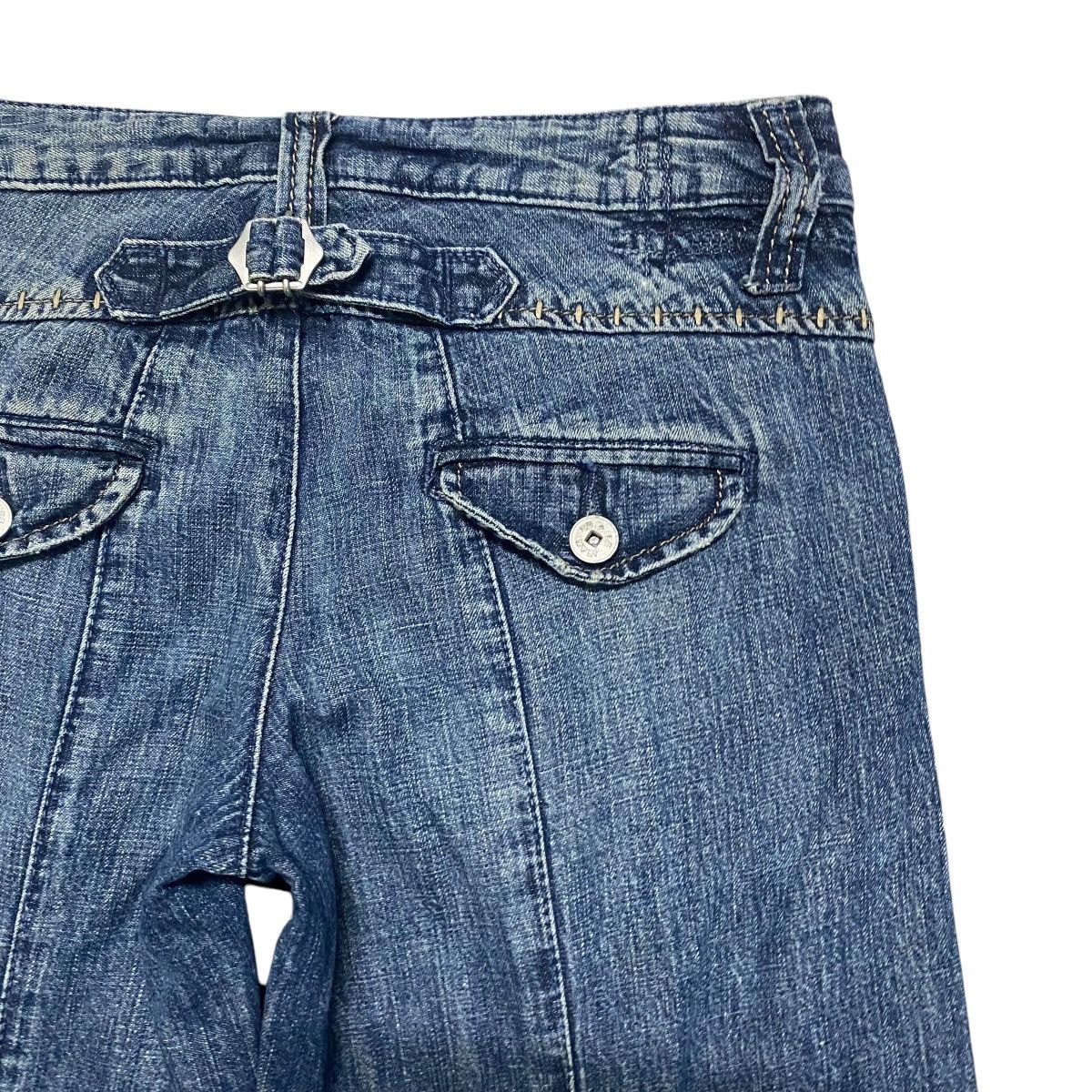 Marithe + Francois Girbaud Marithe Francois Girbaud Denim Super Flare Low Rise Jeans Size 28" / US 6 / IT 42 - 12 Thumbnail