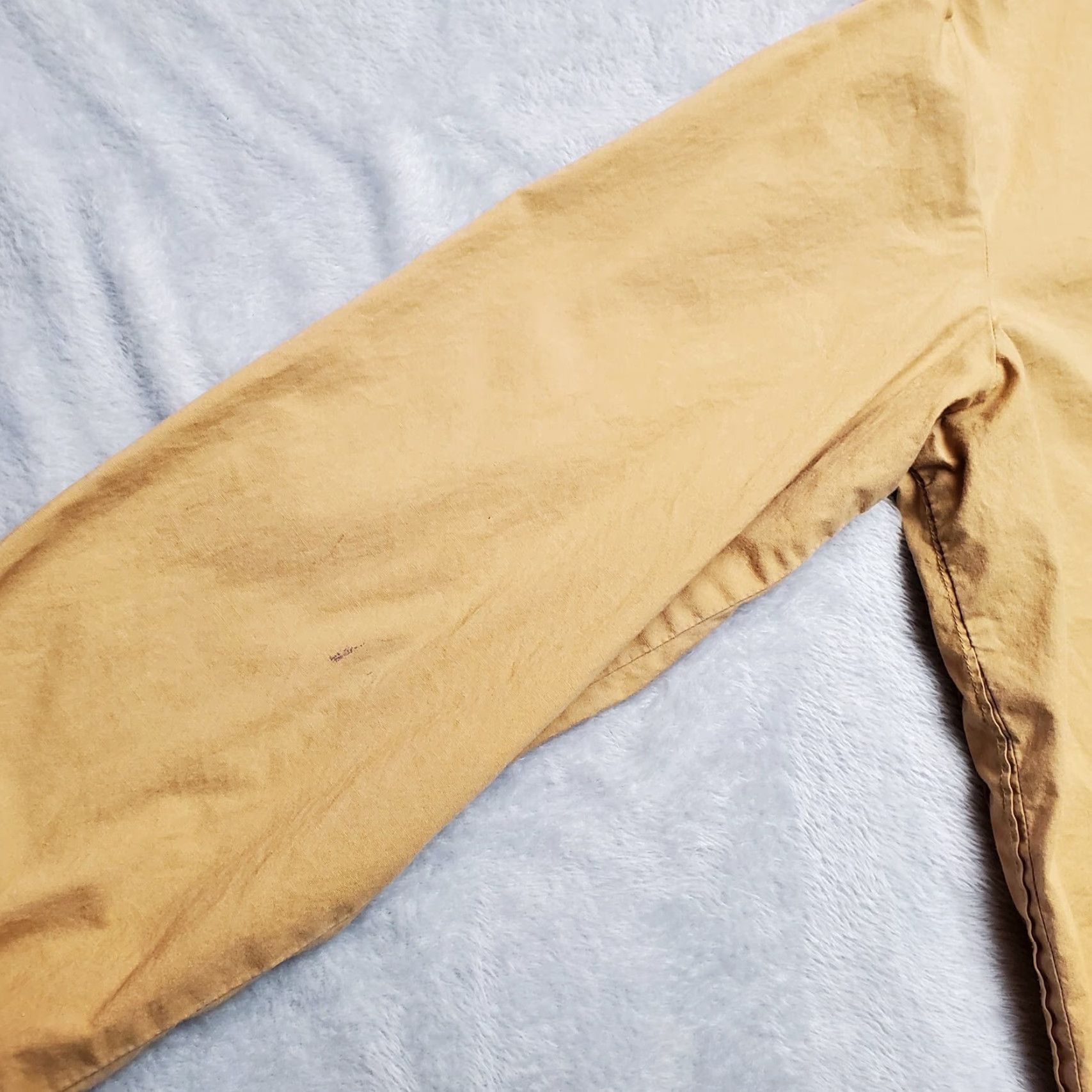 Denim & Co. Denim & Co Womens Top L Tan Cotton Blend Stretch Long Sleeve Full Zip Casual Size L / US 10 / IT 46 - 7 Thumbnail