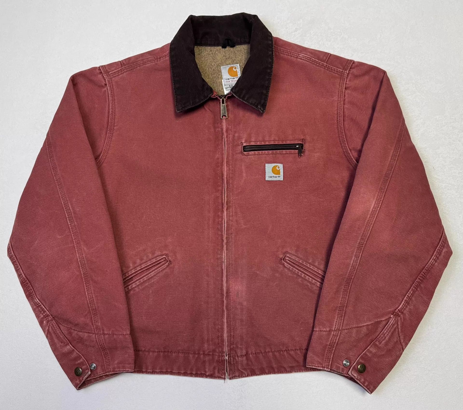 Carhartt Vintage Carhartt WJ097 VRS Detroit Jacket Salmon L Size US L / EU 52-54 / 3 - 2 Thumbnail