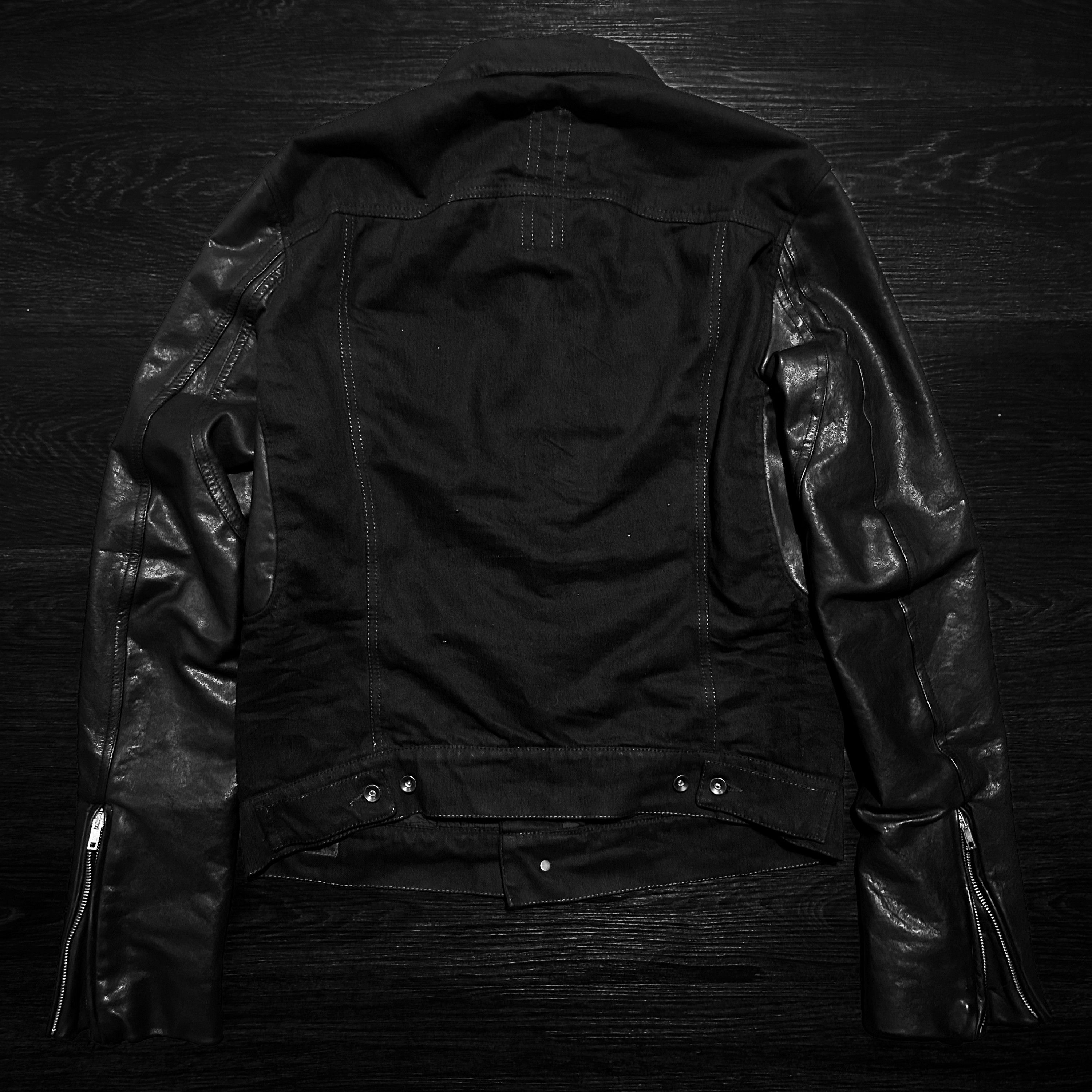 Rick Owens Rick Owens FW09 'Crust' Hybrid Leather Waxed Worker Jacket Size US L / EU 52-54 / 3 - 3 Thumbnail