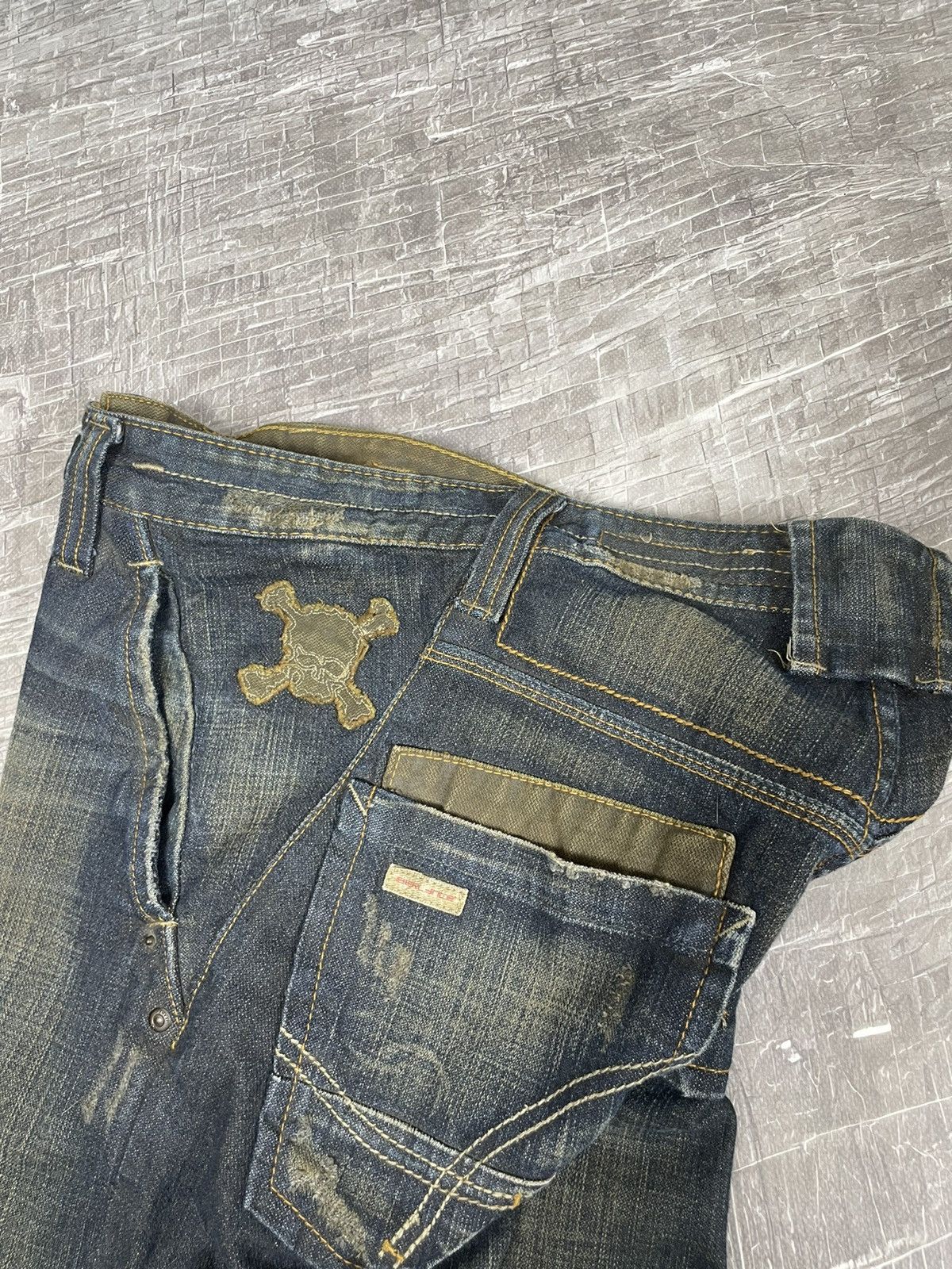 Hysteric Glamour Y2K Distressed Fade Denim Jeans No Faith Balenciaga Style Size US 29 - 12 Thumbnail