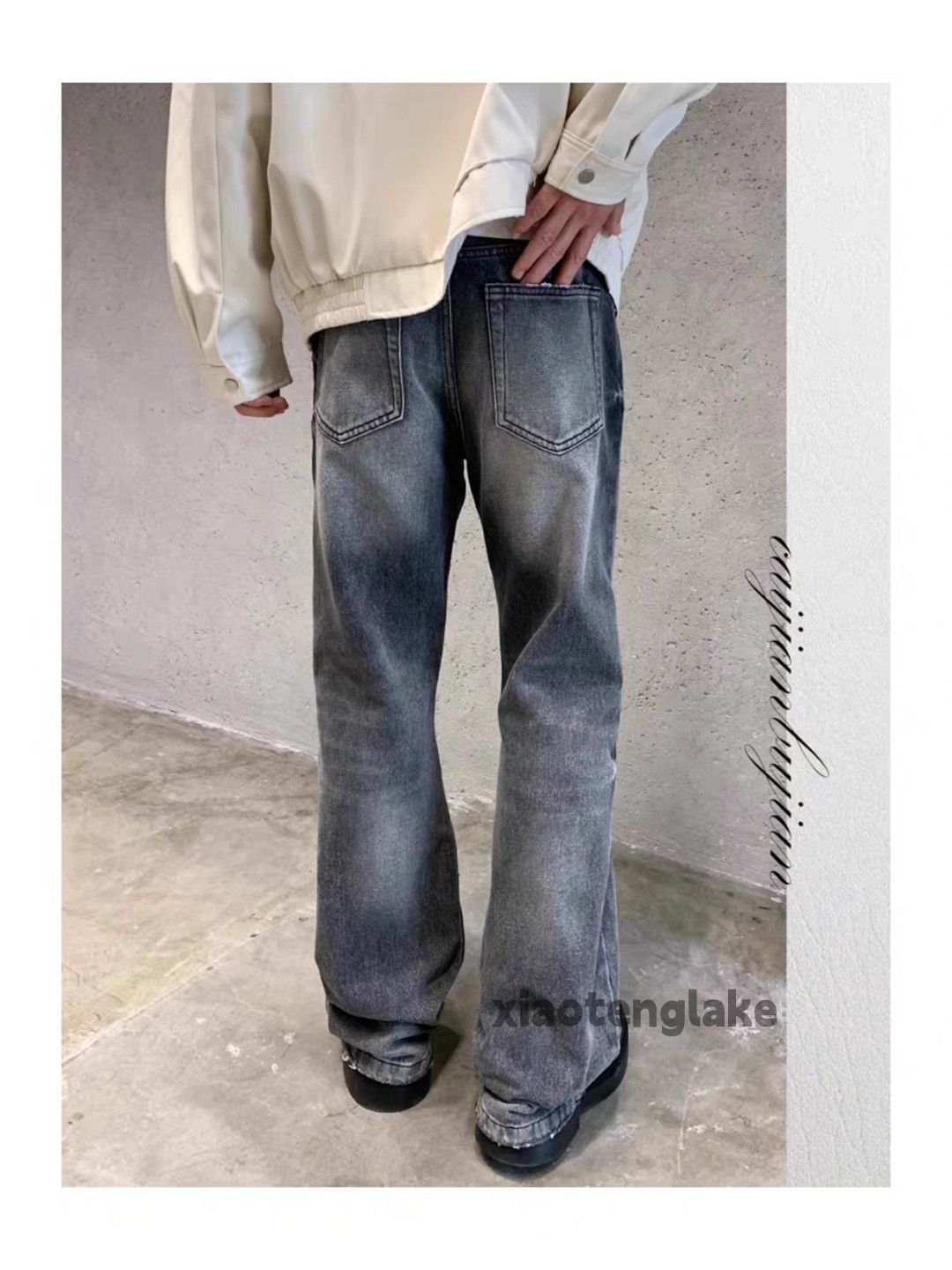 Jean × Vintage washed faded cleanfit yuppie bootcut loose jeans Size US 30 / EU 46 - 5 Thumbnail