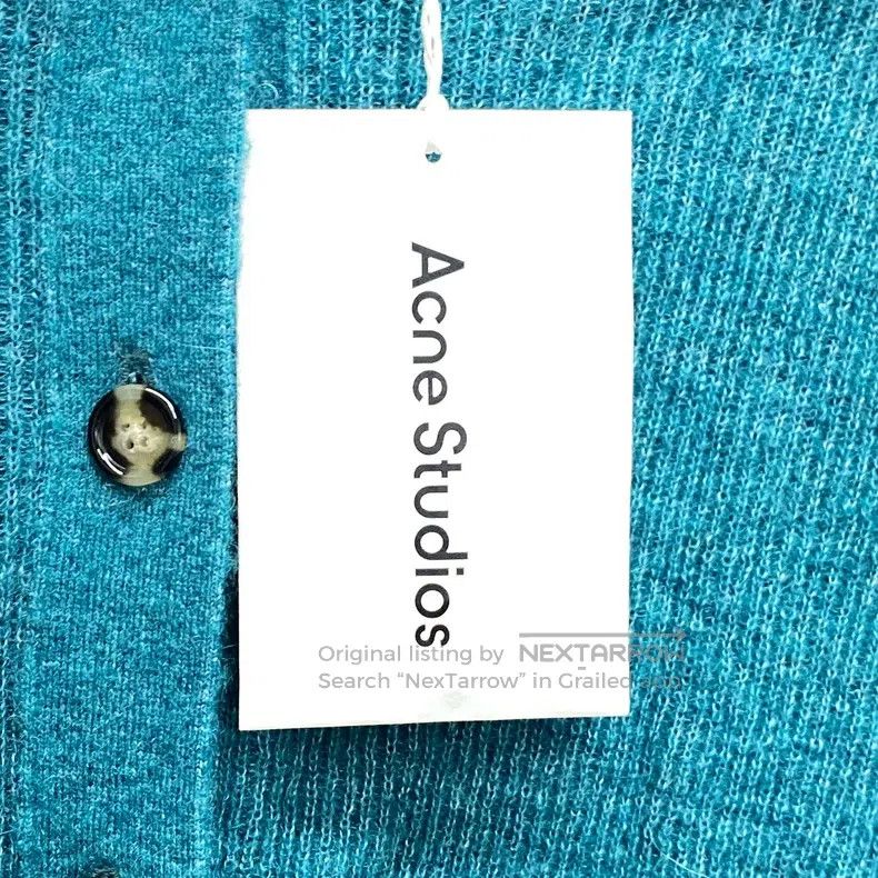 Acne Studios Acne Studios Dark Green Oversized Collar Knit Cardigan Size XS / US 0-2 / IT 36-38 - 5 Thumbnail