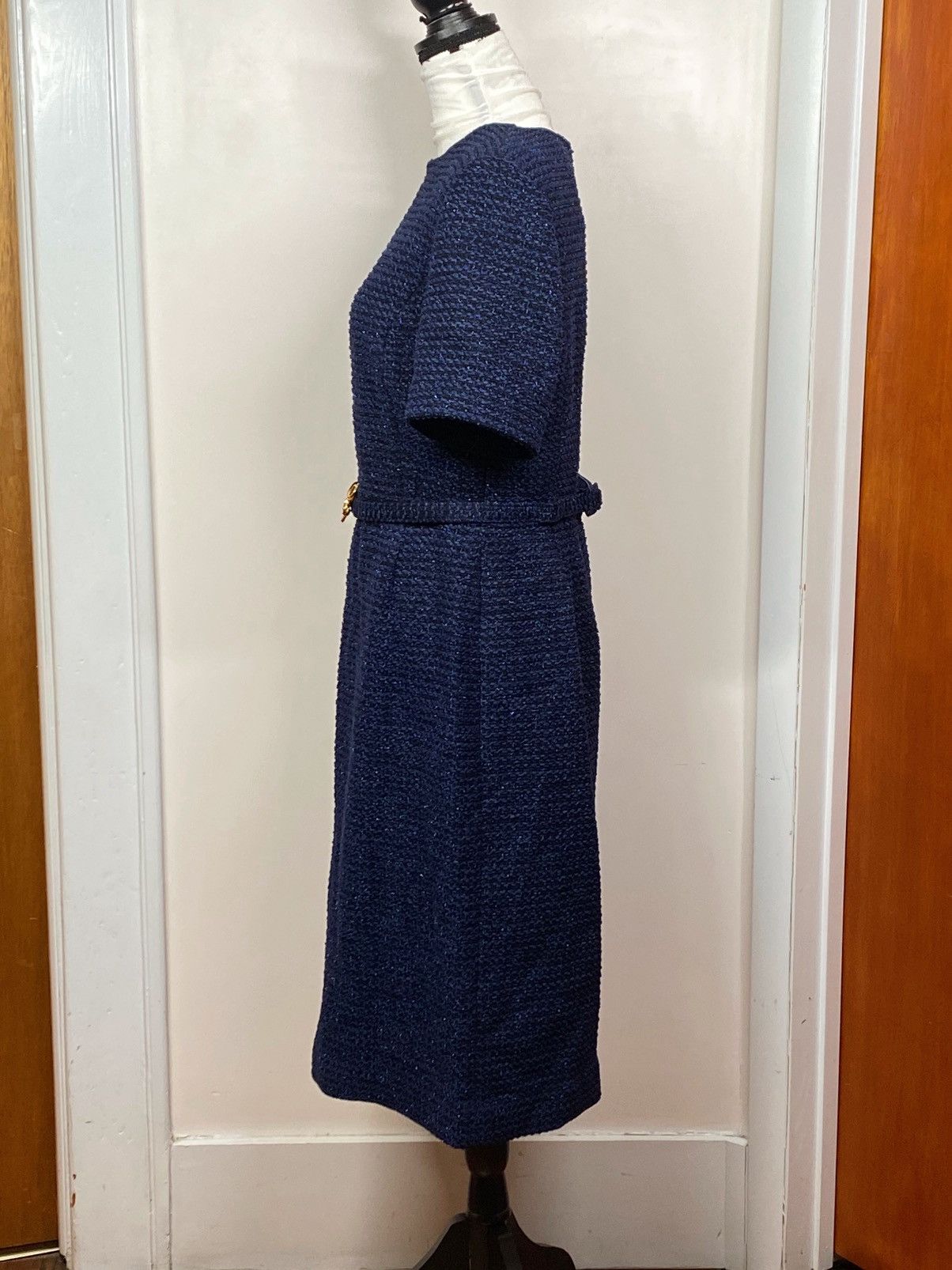Oscar De La Renta OSCAR DE LA RENTA Lurex Check Tweed Pencil Dress size 14 Size XL / US 12-14 / IT 48-50 - 7 Thumbnail